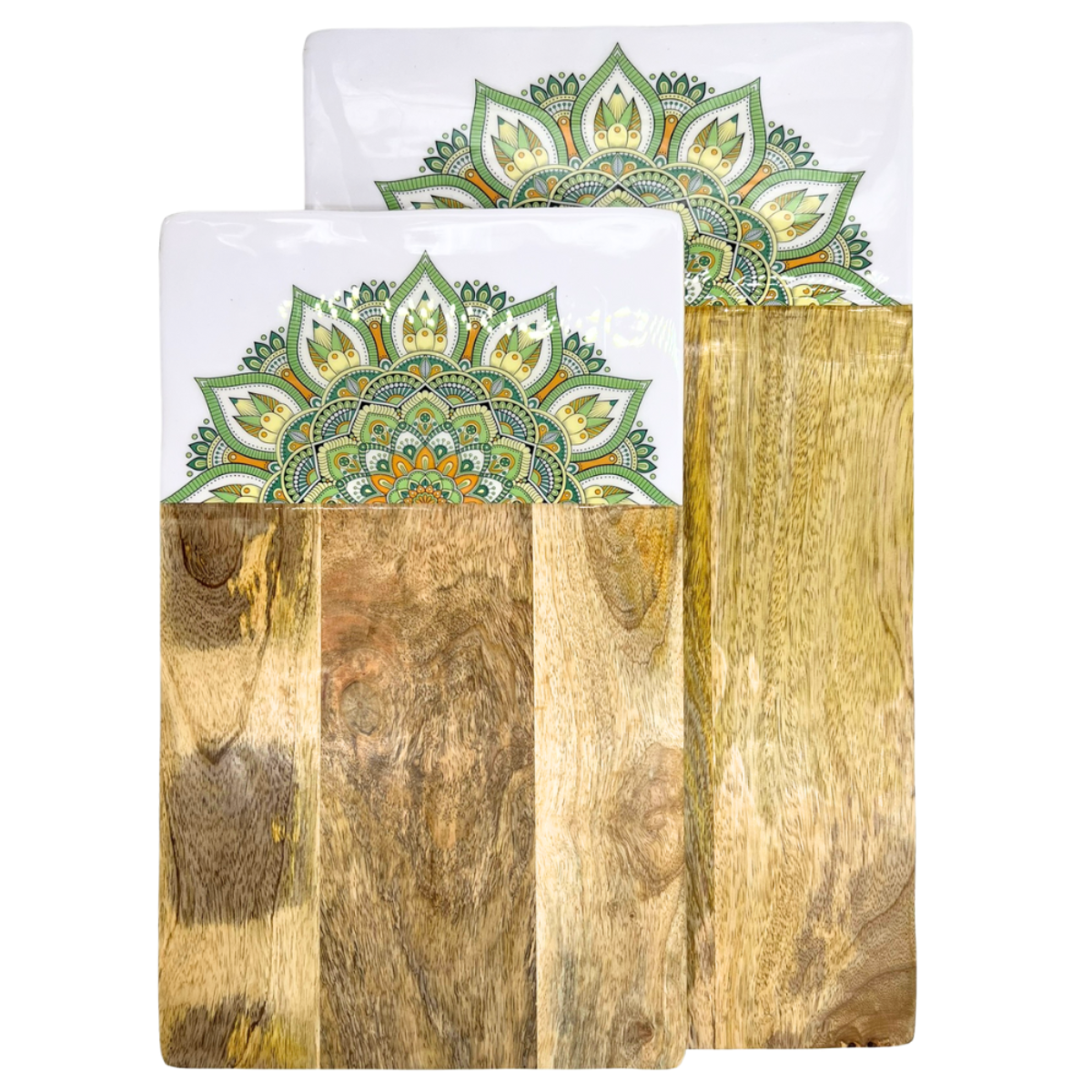 Cuenco de madera de mango "Flor Tropical"