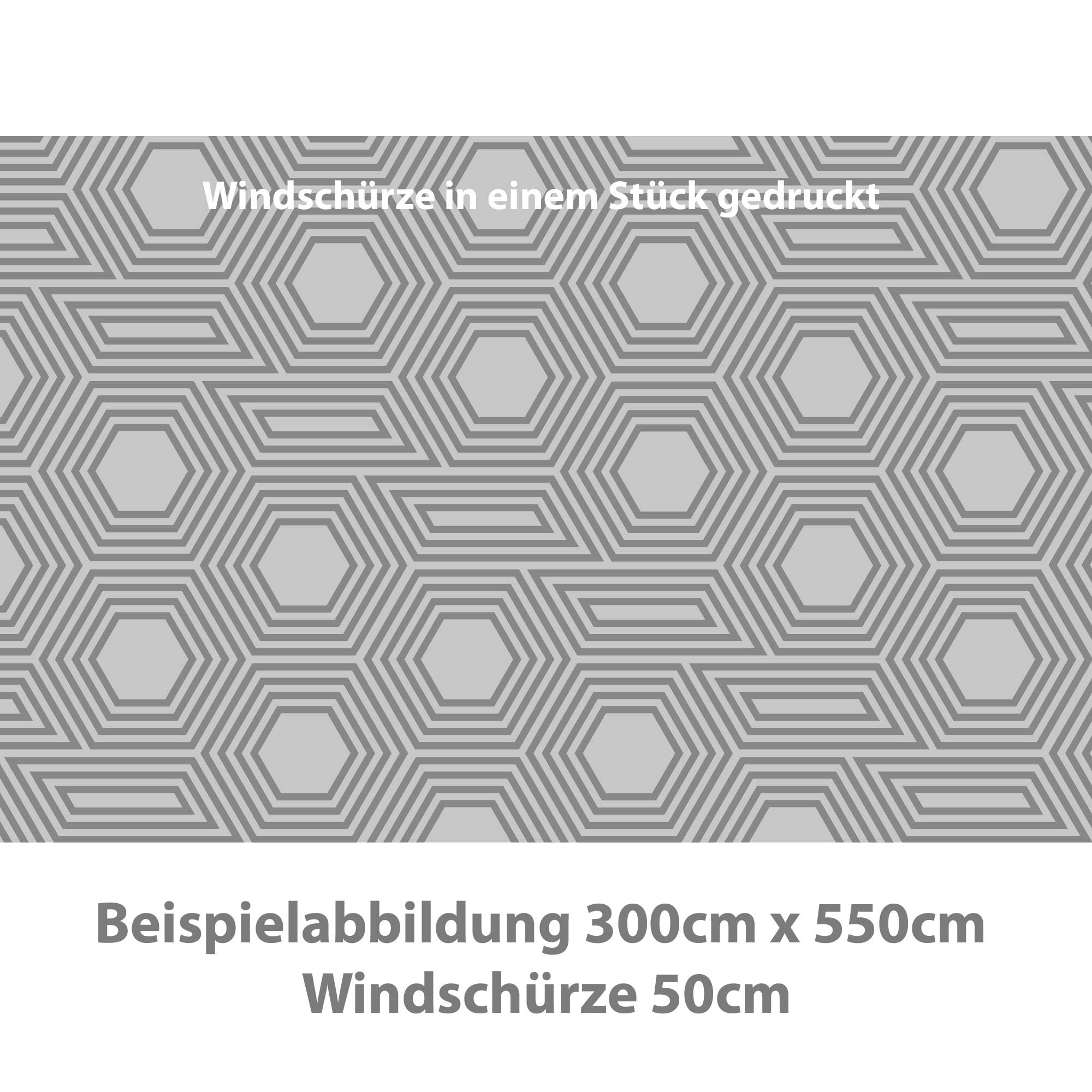 One-piece PVC awning carpet - "patterned white"