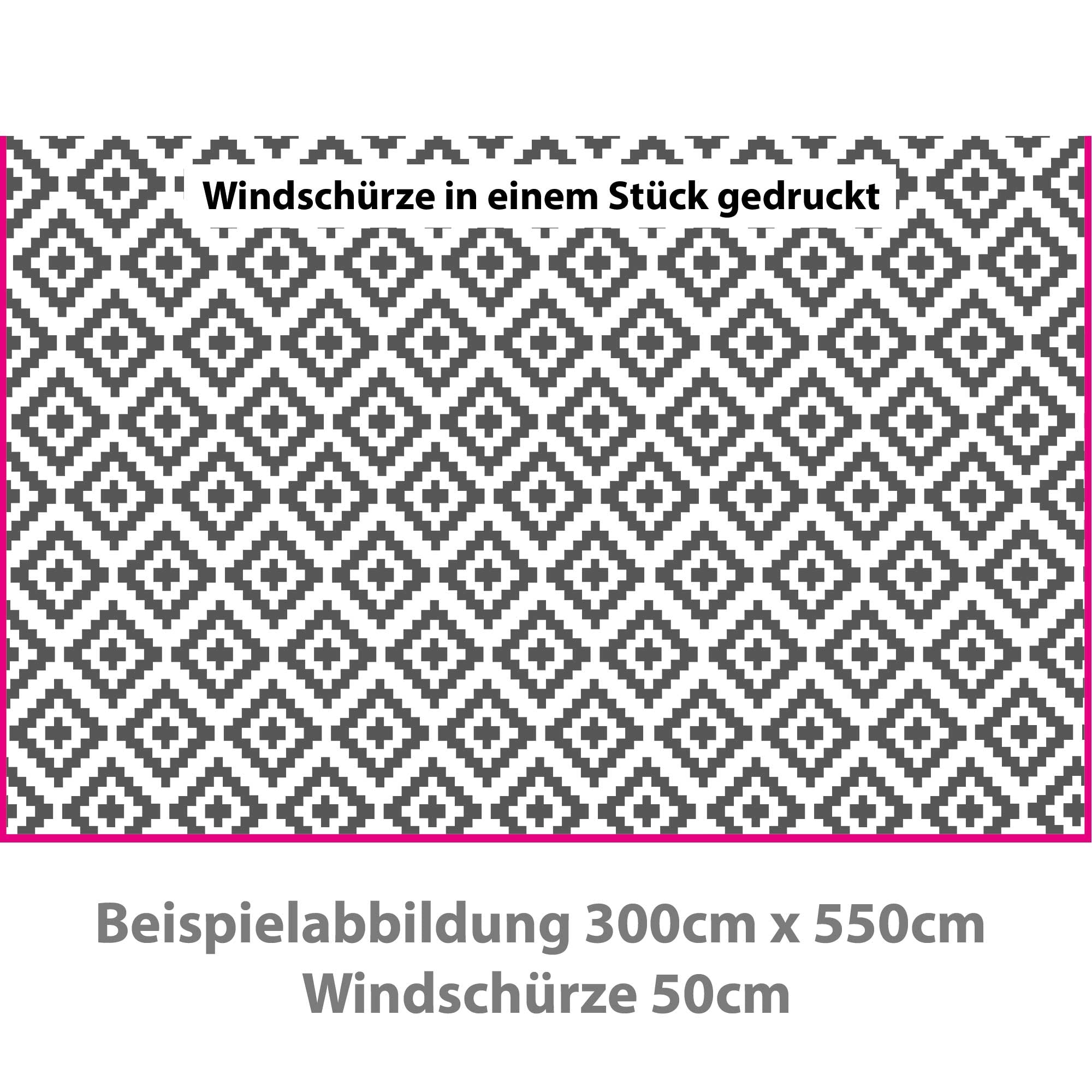 Einteiliger PVC Vorzeltteppich - "Paris mit Pink"
