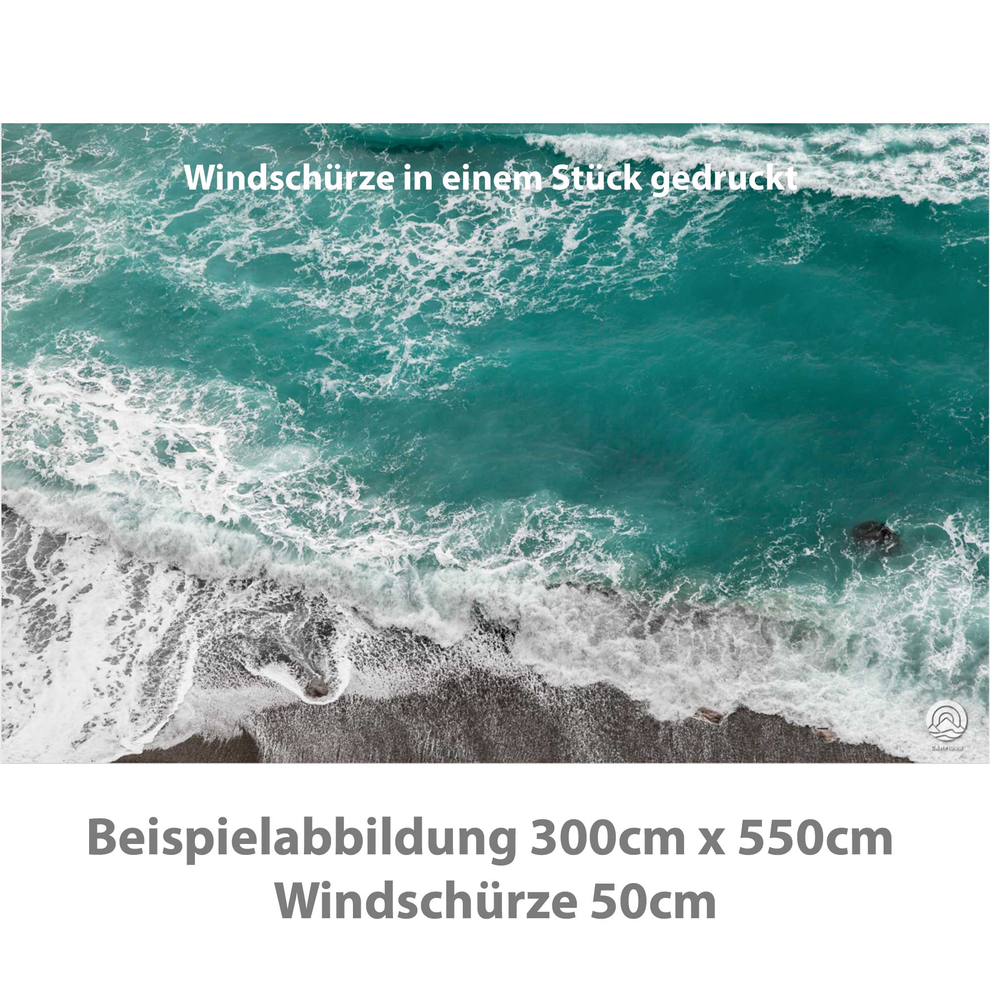 Einteiliger PVC Vorzeltteppich - "Ocean"