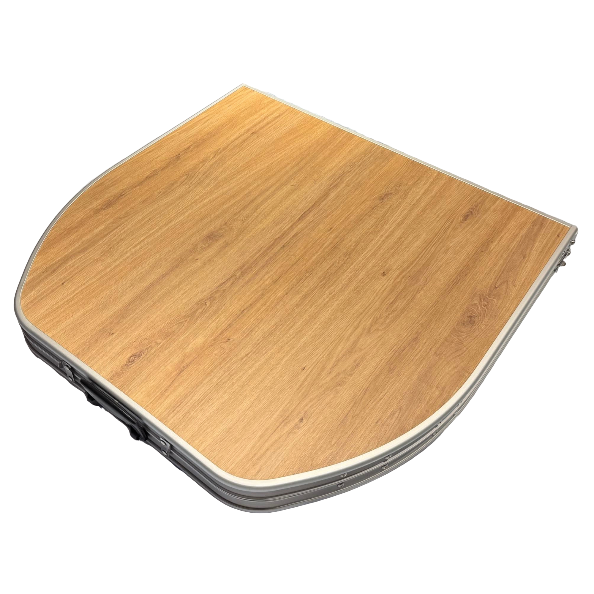 Campingtisch Oval 150x80cm mit Holz-Dekorfolierung