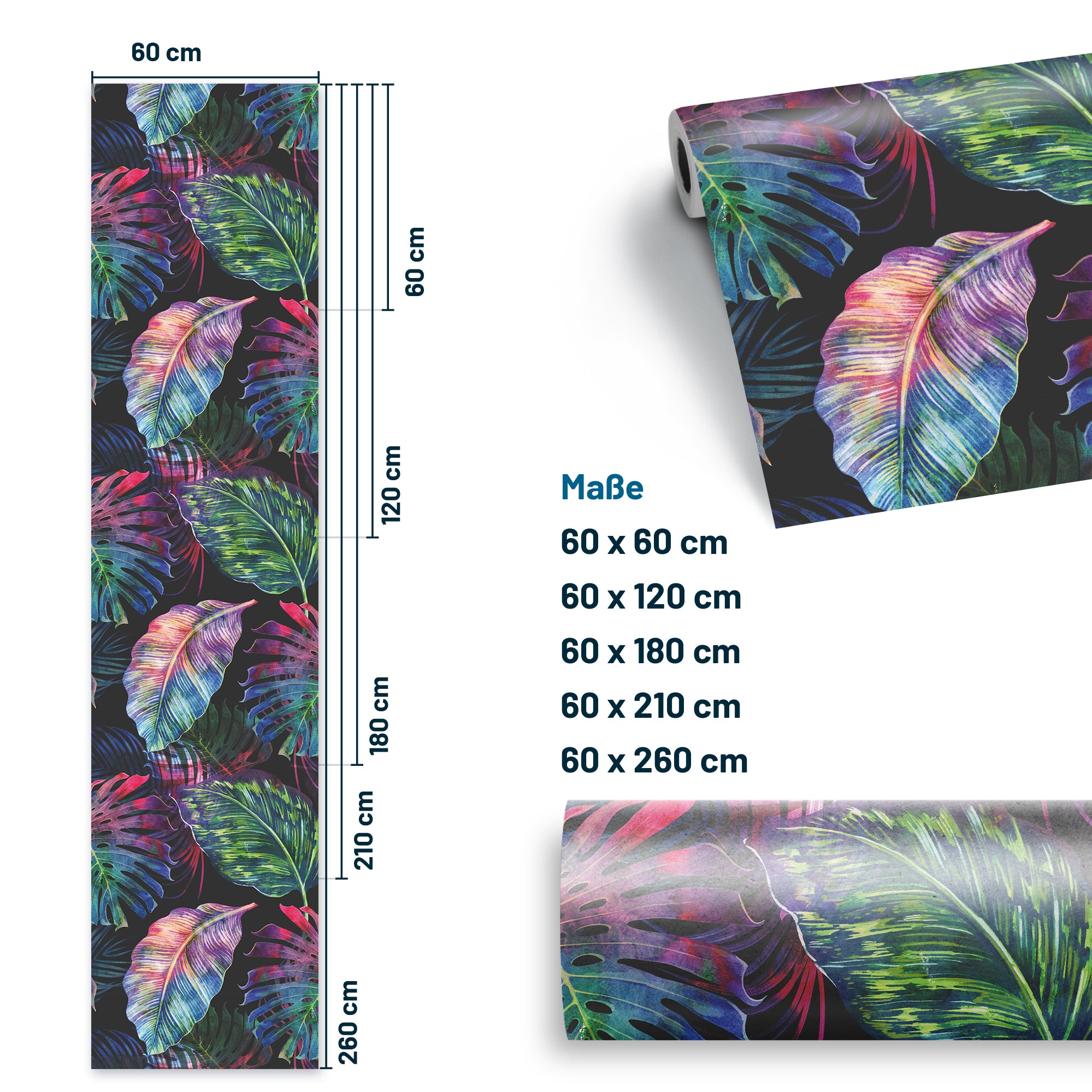 Furniture foil Monstera Neon Flowers