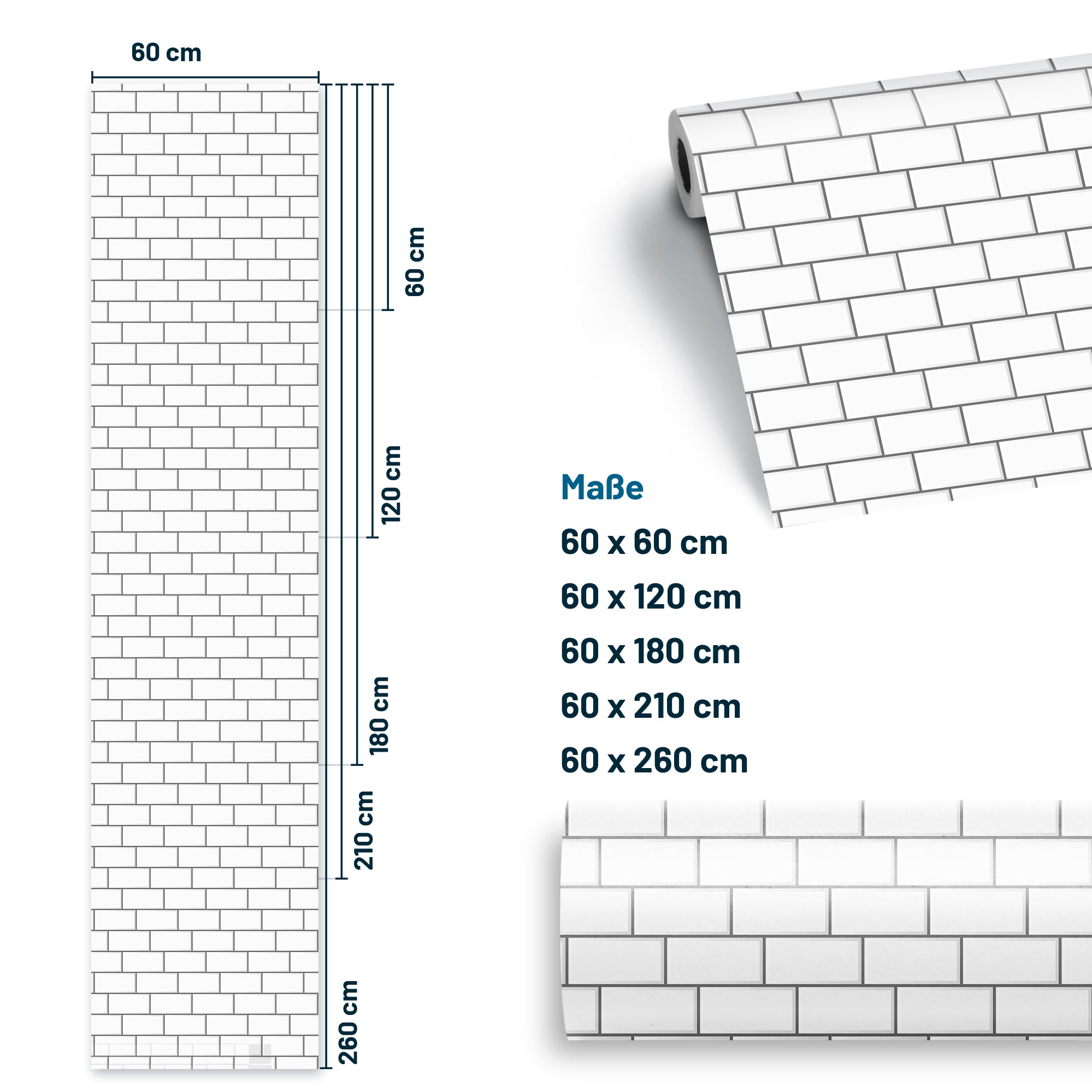 Furniture foil white tiles