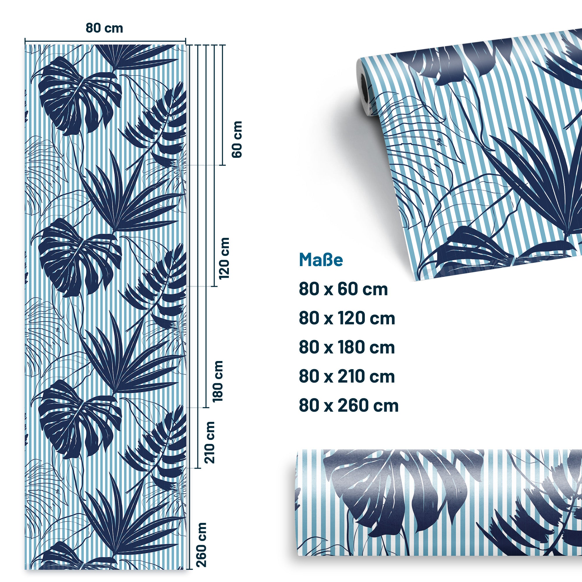 Möbelfolie Botanische Blätter Blau
