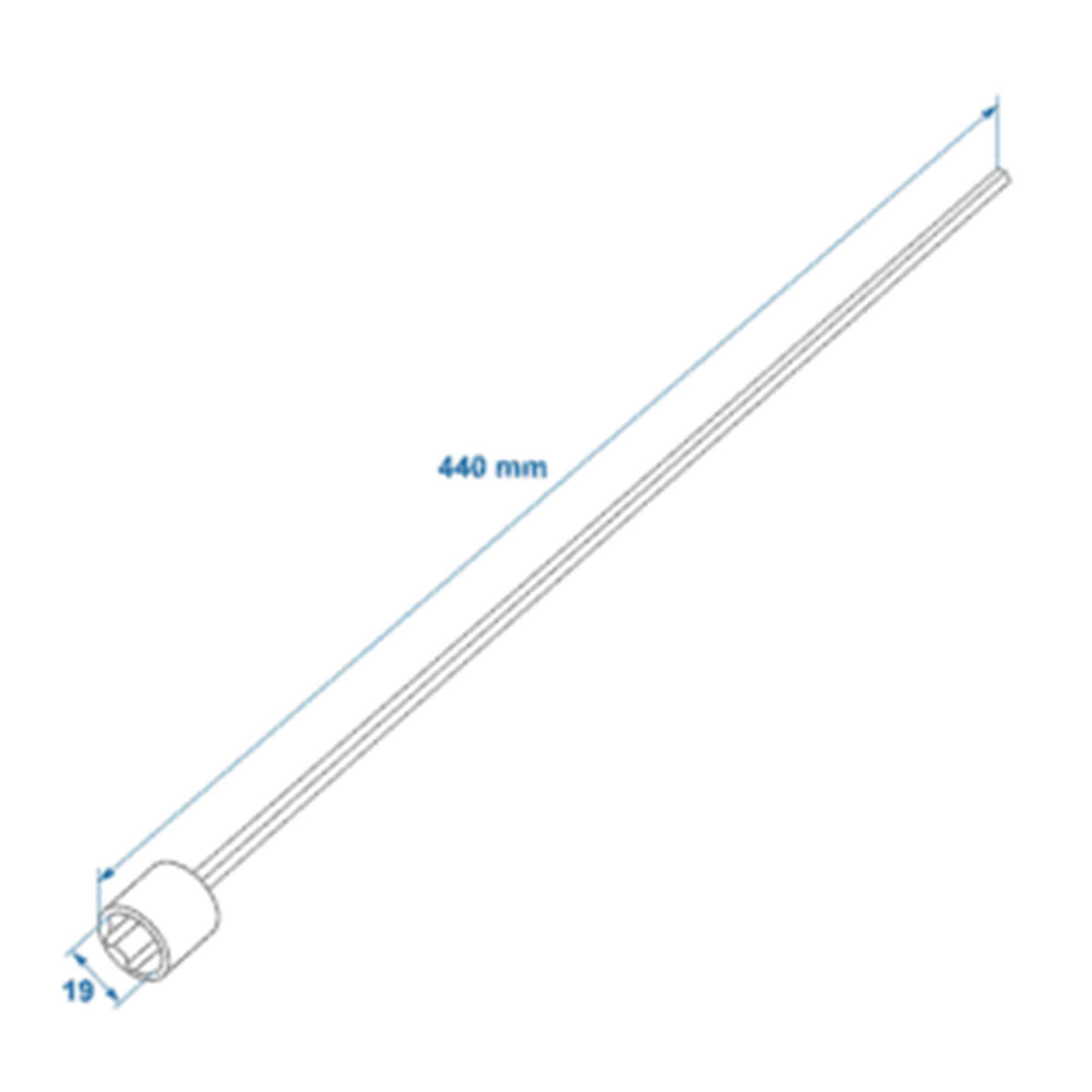 Adapter Verlängerung 440mm / 19mm Ausdrehstütze