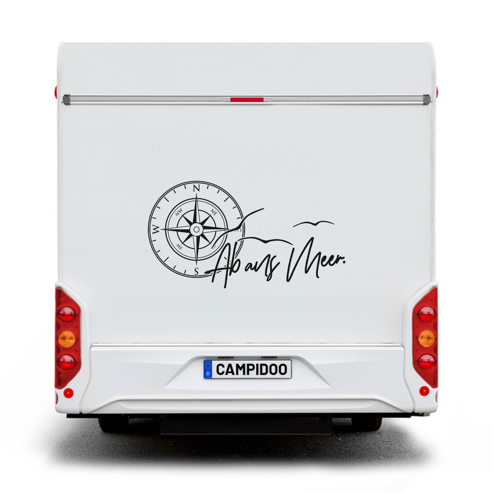 Adhesivo de camping "Hacia el mar"