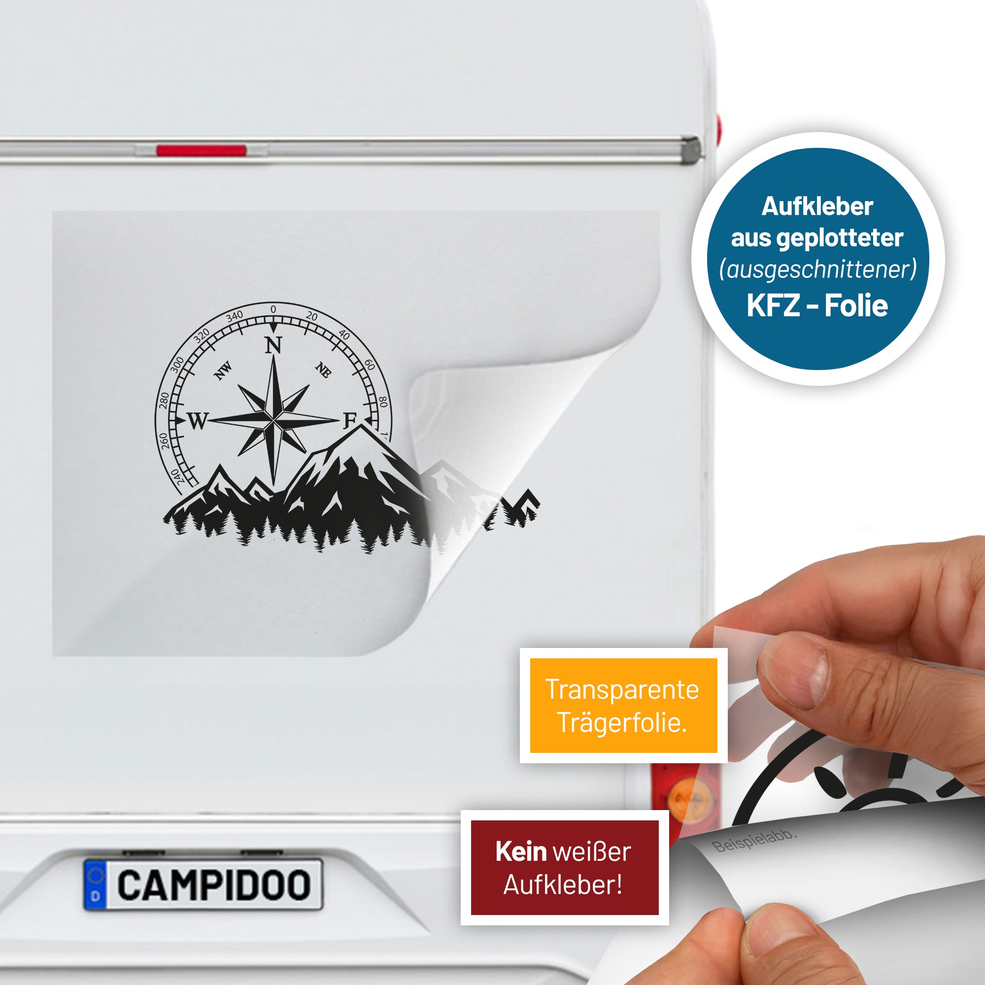 Adhesivo de camping "Hacia el mar"