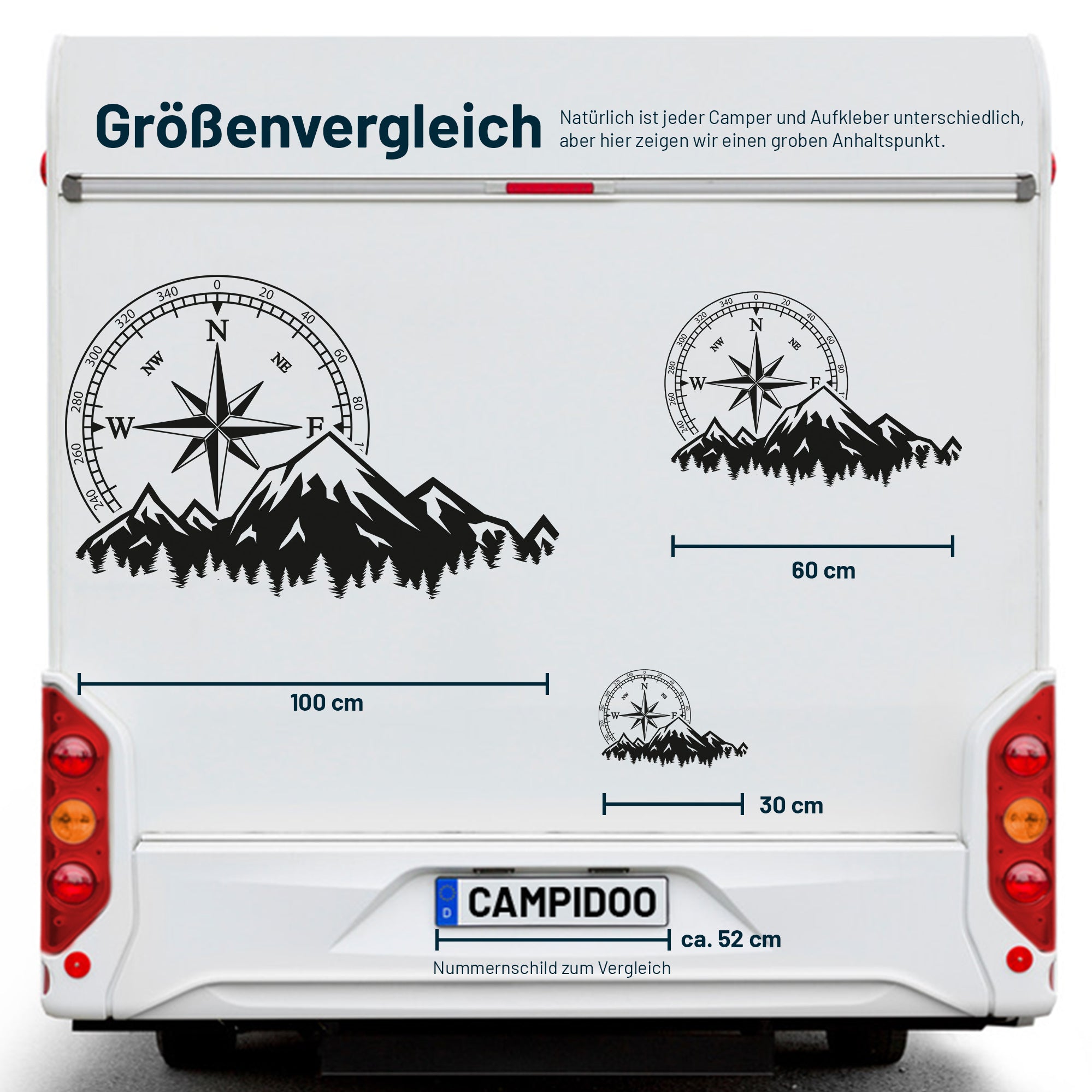 Adhesivo de camping "Hacia el mar"