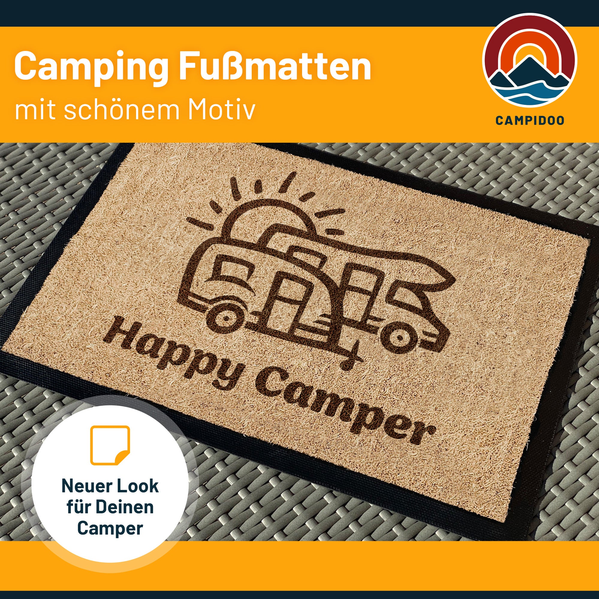 Camping Fussmatte "Happy Camper"