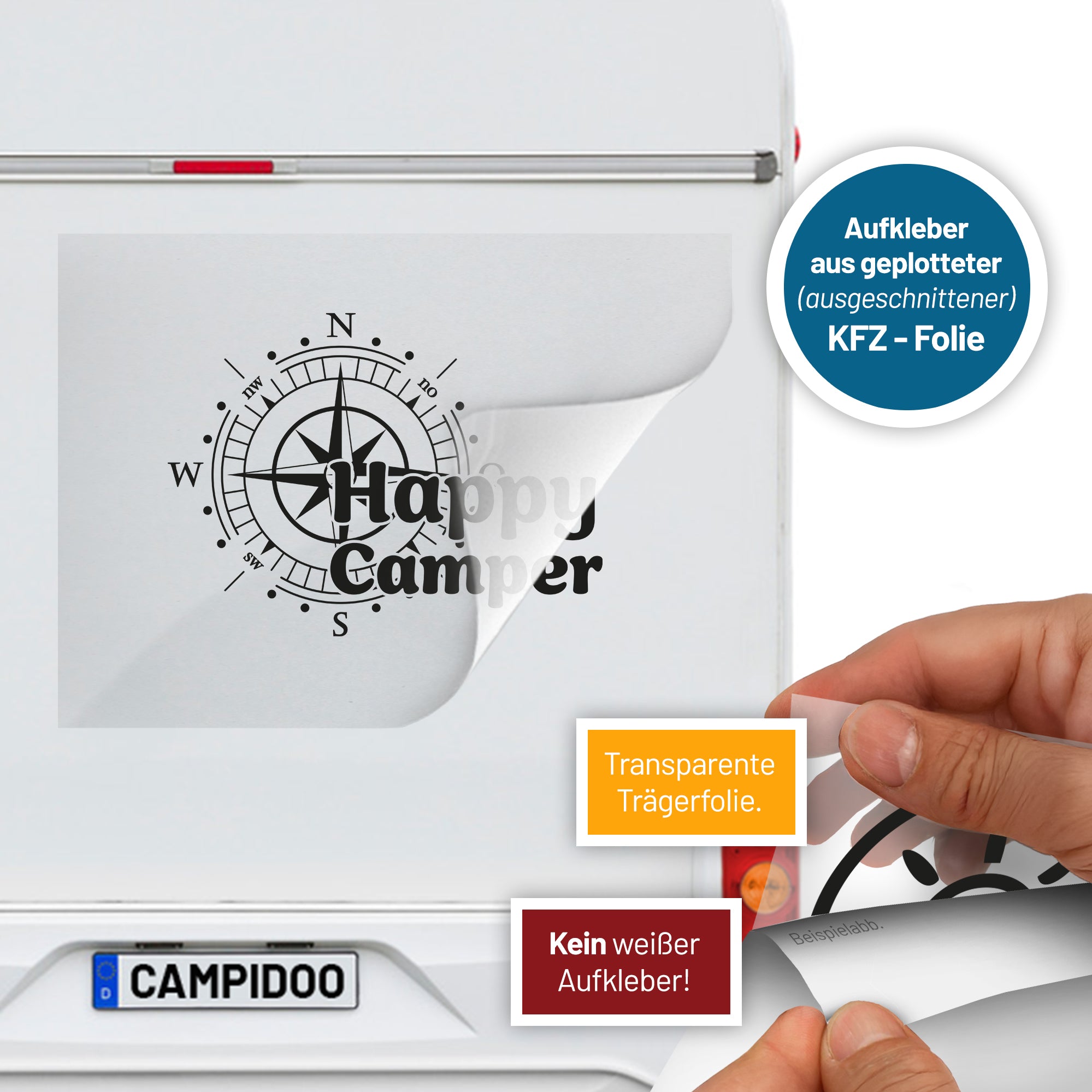 Adhesivo de camping "Hacia el mar"