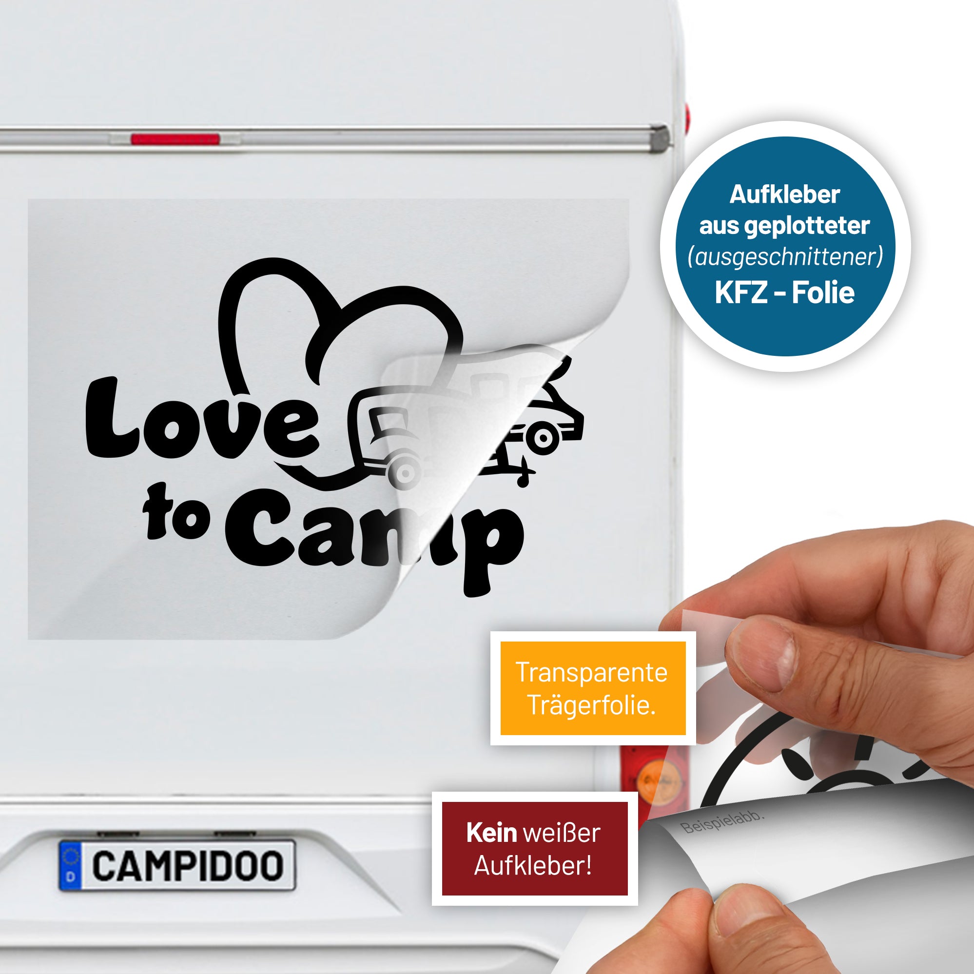 Aufkleber „Love2Camp“