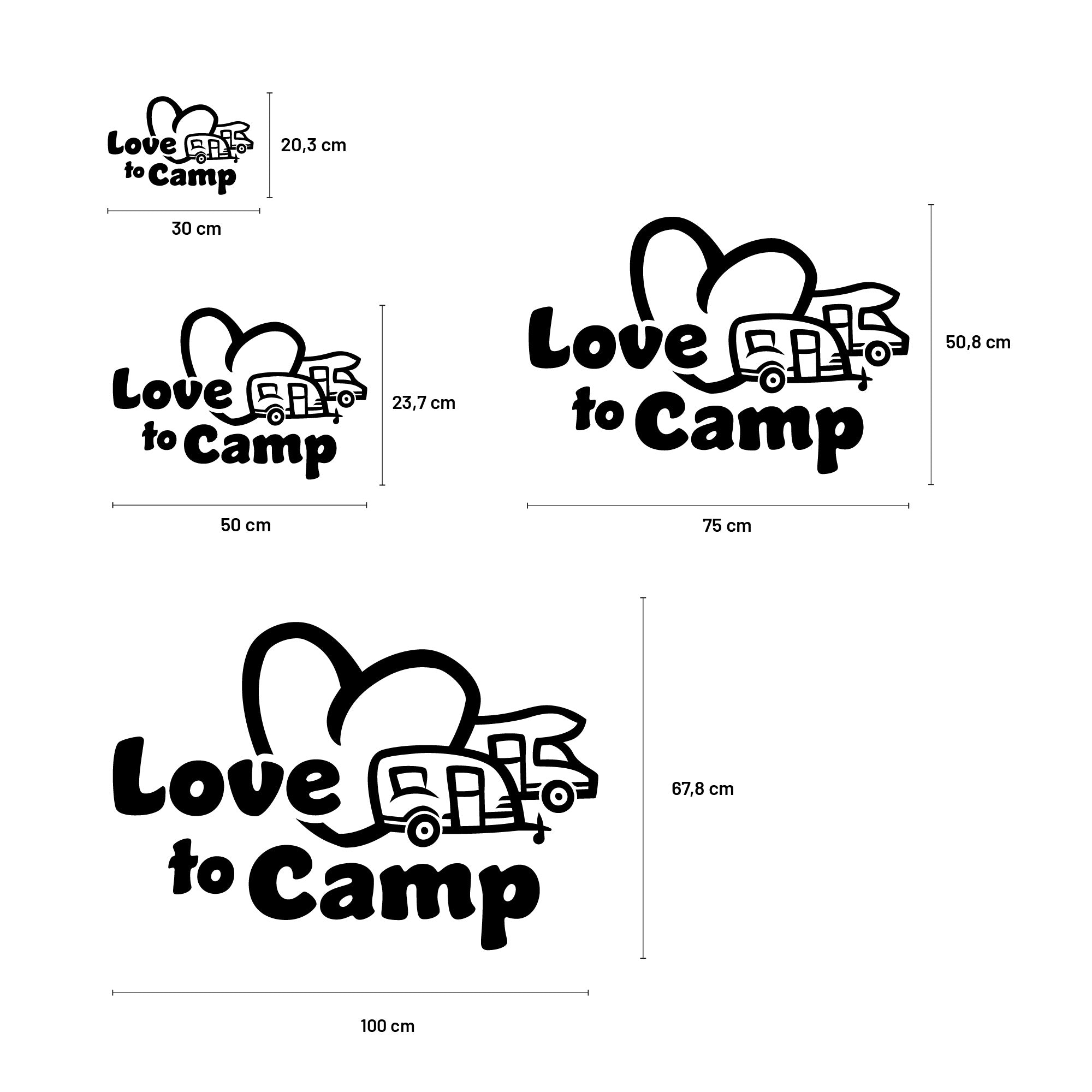 Aufkleber „Love2Camp“