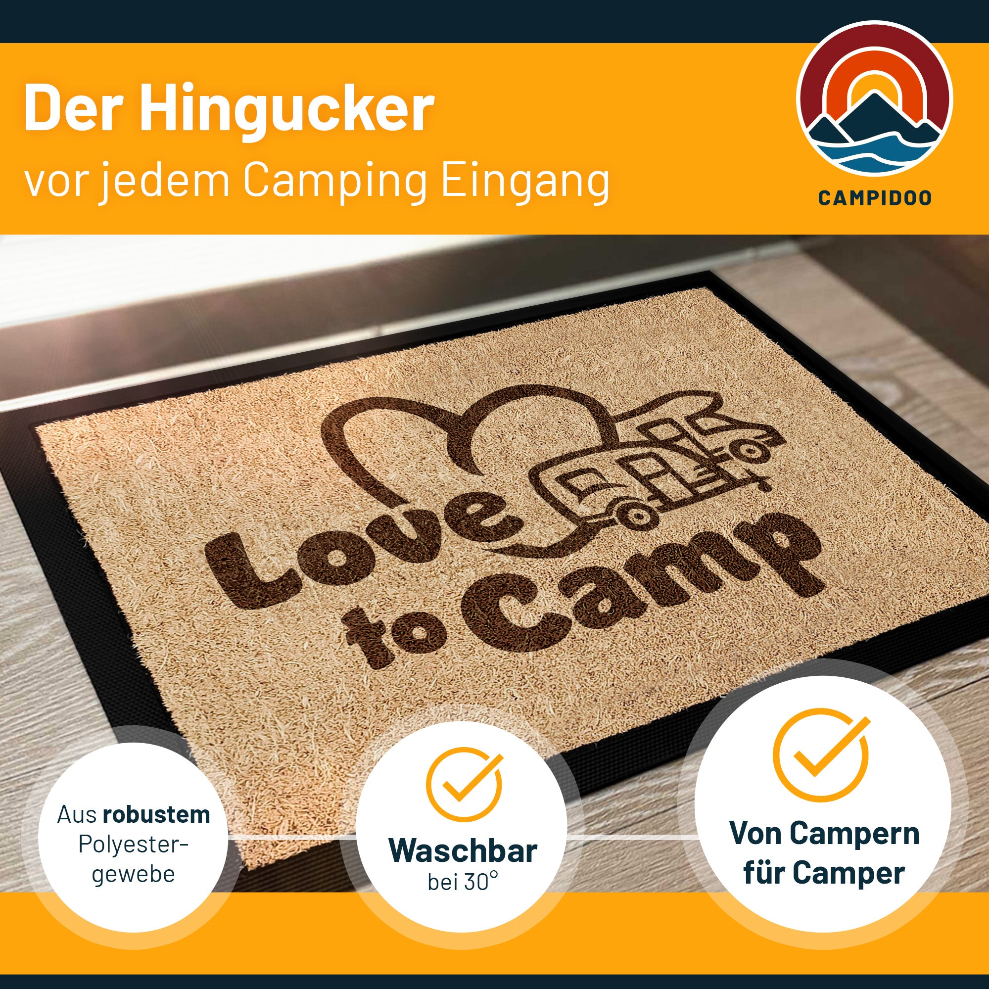 Camping Fussmatte "Love2Camp"