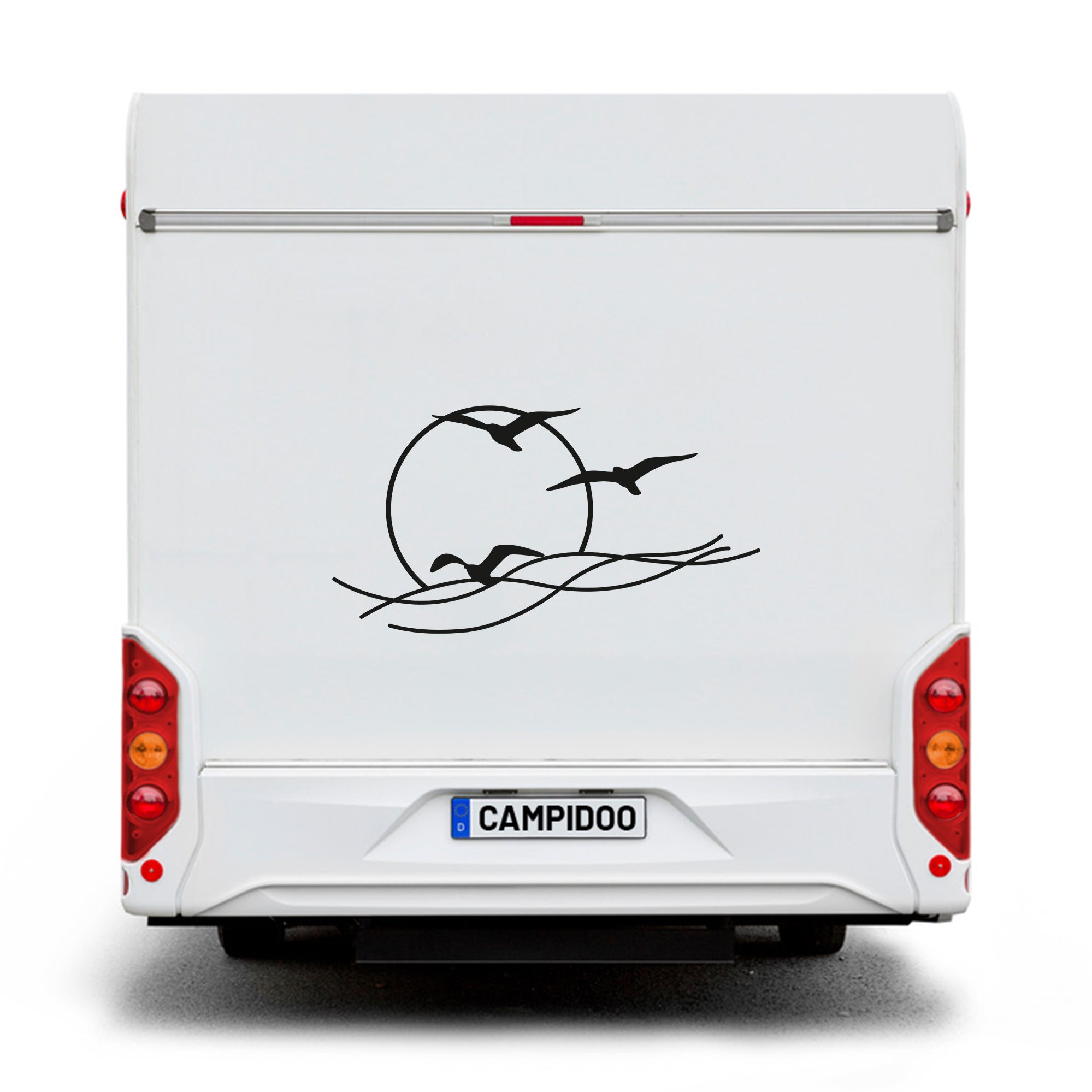 Adhesivo de camping "Hacia el mar"