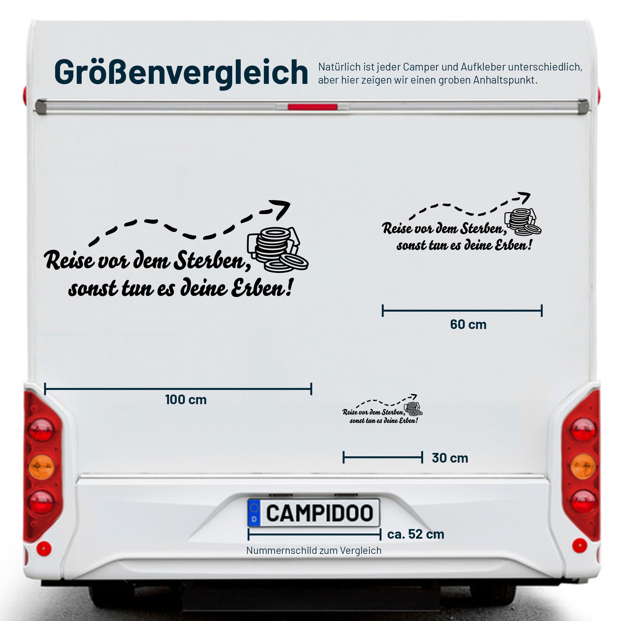 Aufkleber „Reise vor dem Sterben…“
