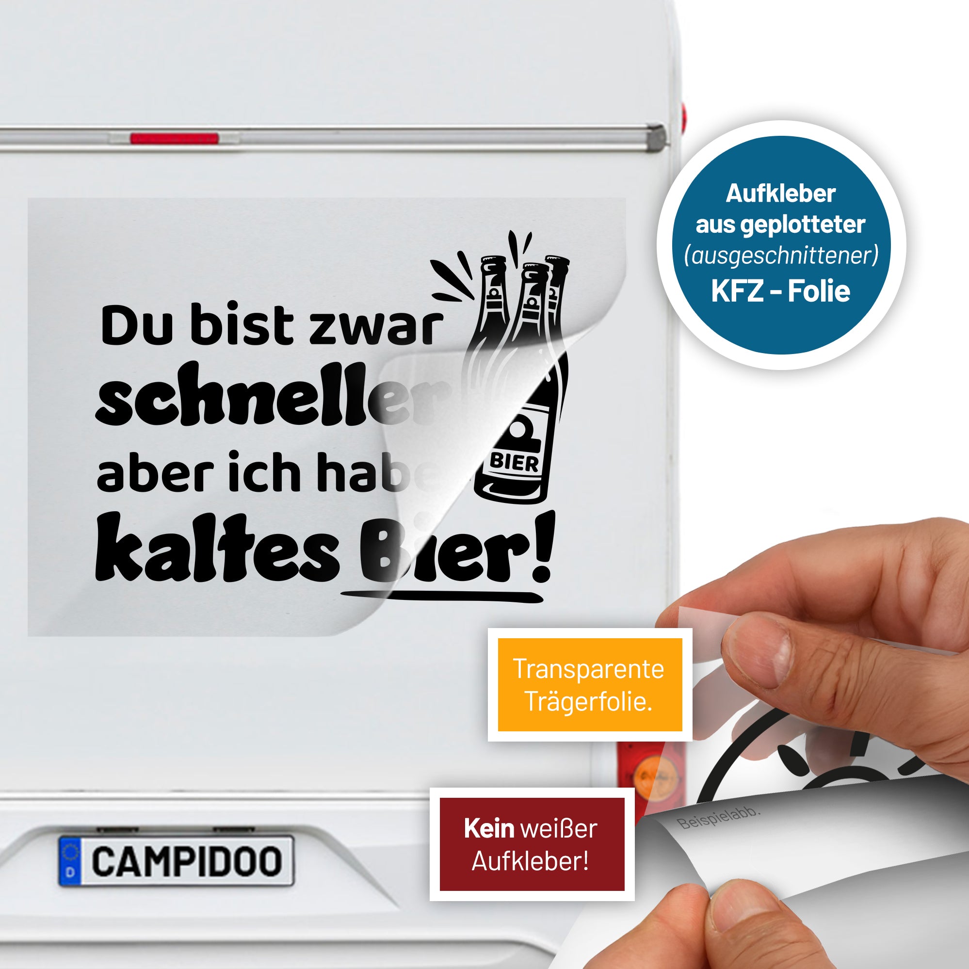 Aufkleber „Du bist schneller…“