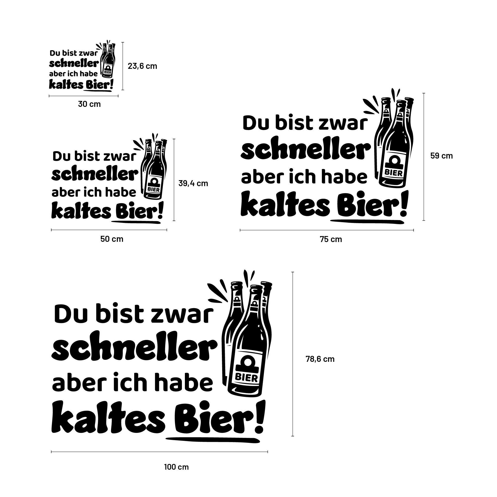 Aufkleber „Du bist schneller…“