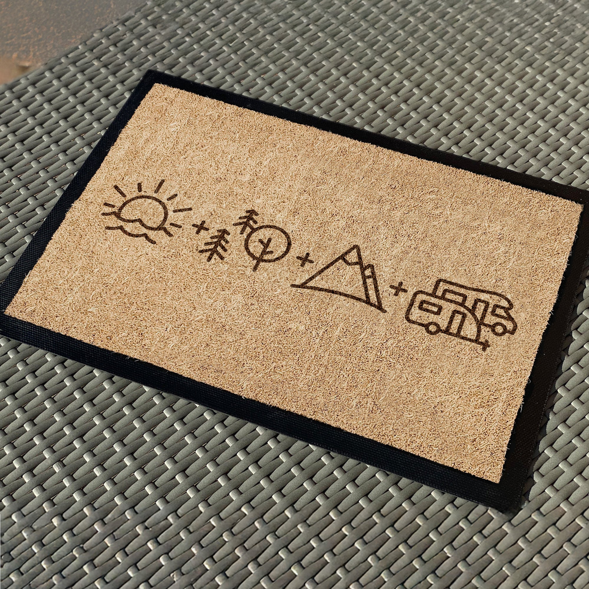 Doormat "Pension Grandma & Grandpa - "Wood"