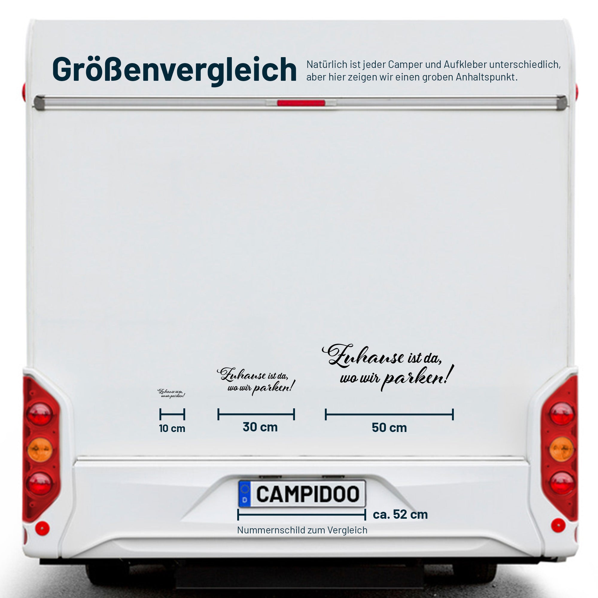 Aufkleber „Zuhause ist da, wo wir parken!“