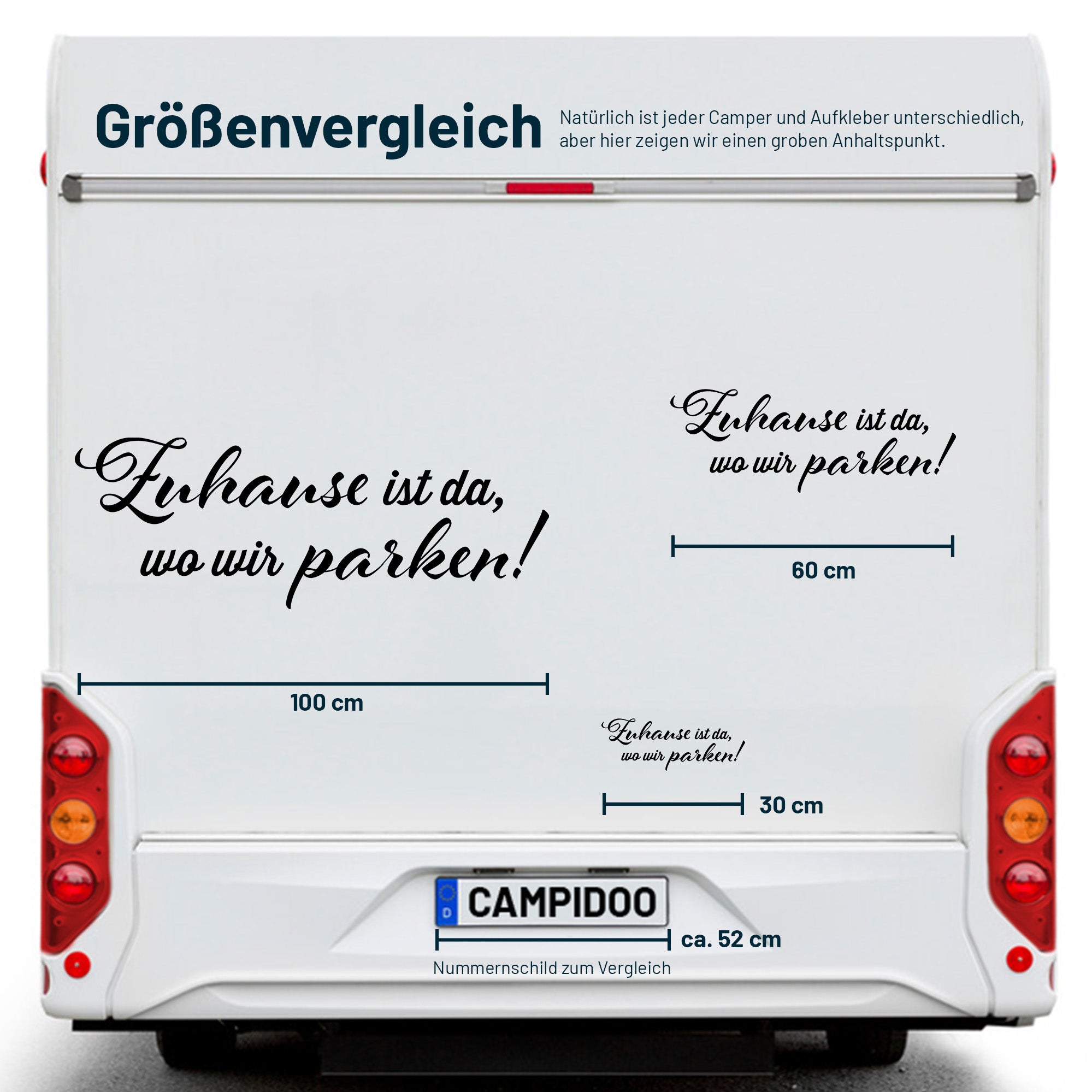 Aufkleber „Zuhause ist da, wo wir parken!“