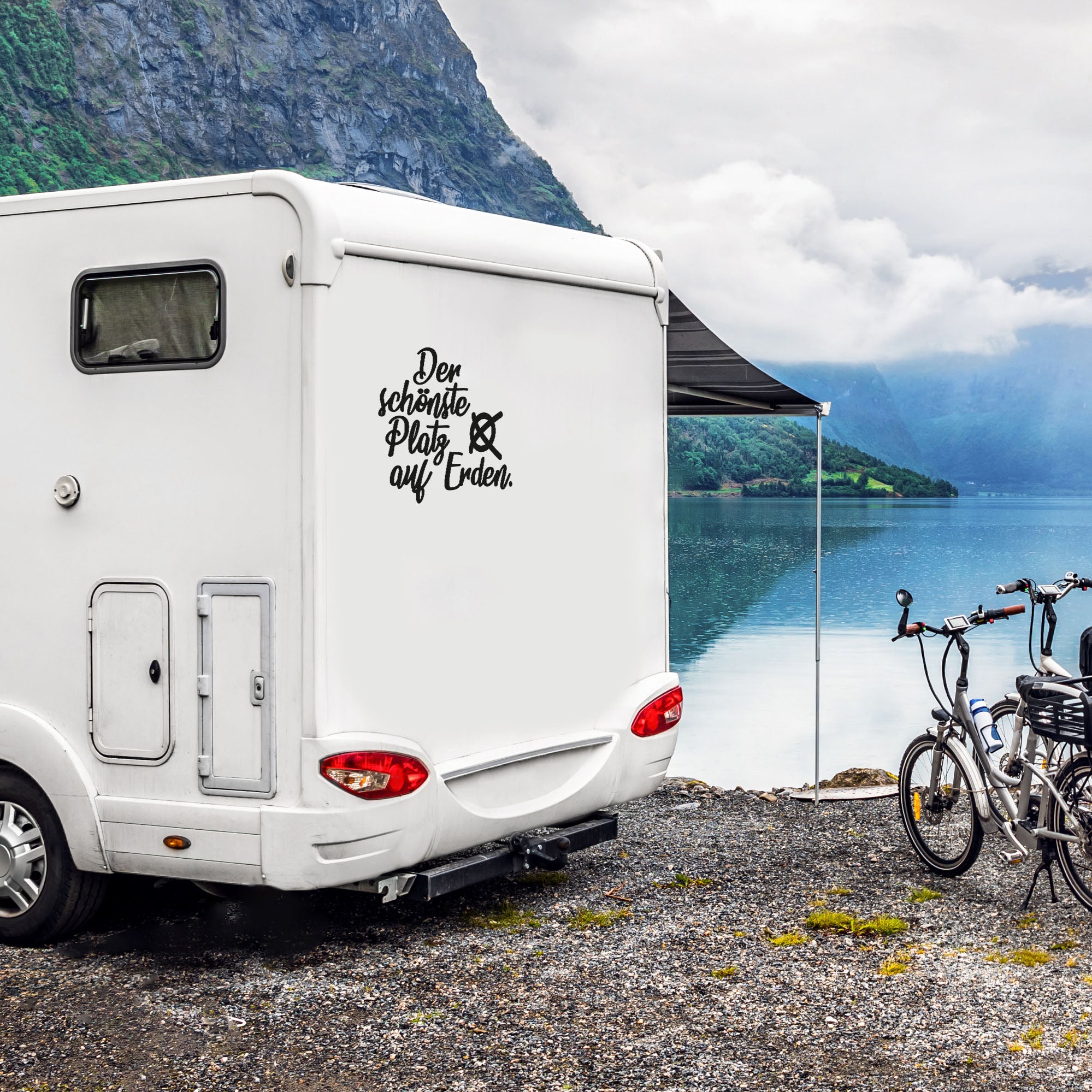 Camping Aufkleber "Der schönste Platz auf Erden"