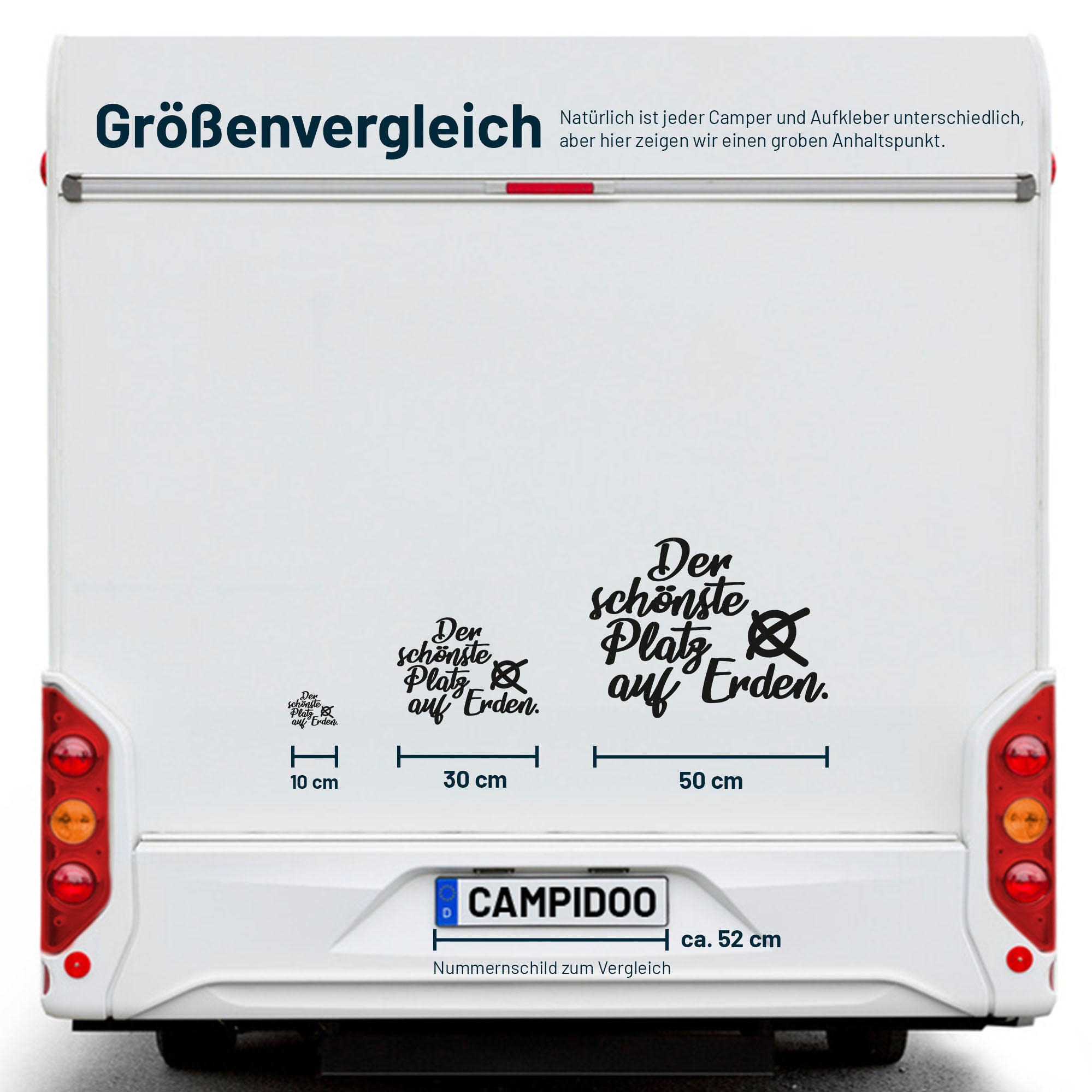 Camping Aufkleber "Der schönste Platz auf Erden"