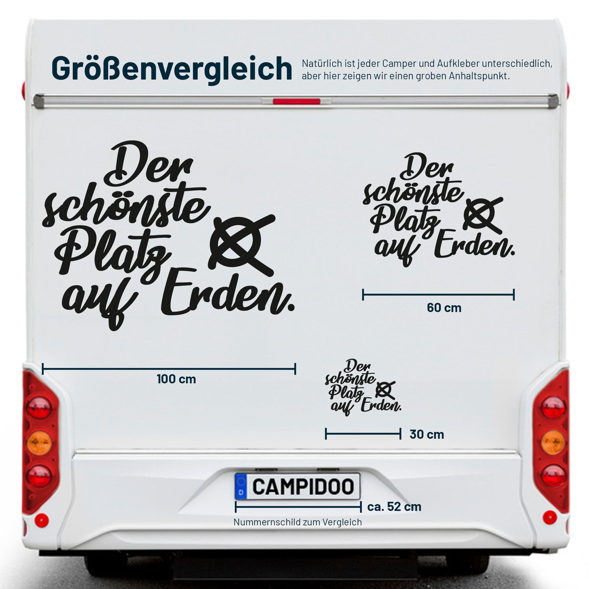 Camping Aufkleber "Der schönste Platz auf Erden"