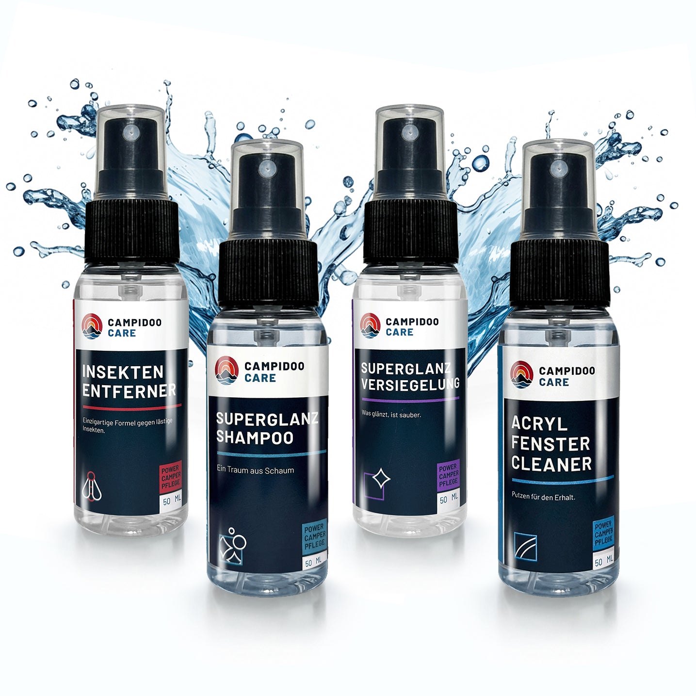 MINI-SET: 4-teiliges Reinigungs Tester-Set mit je 50ml