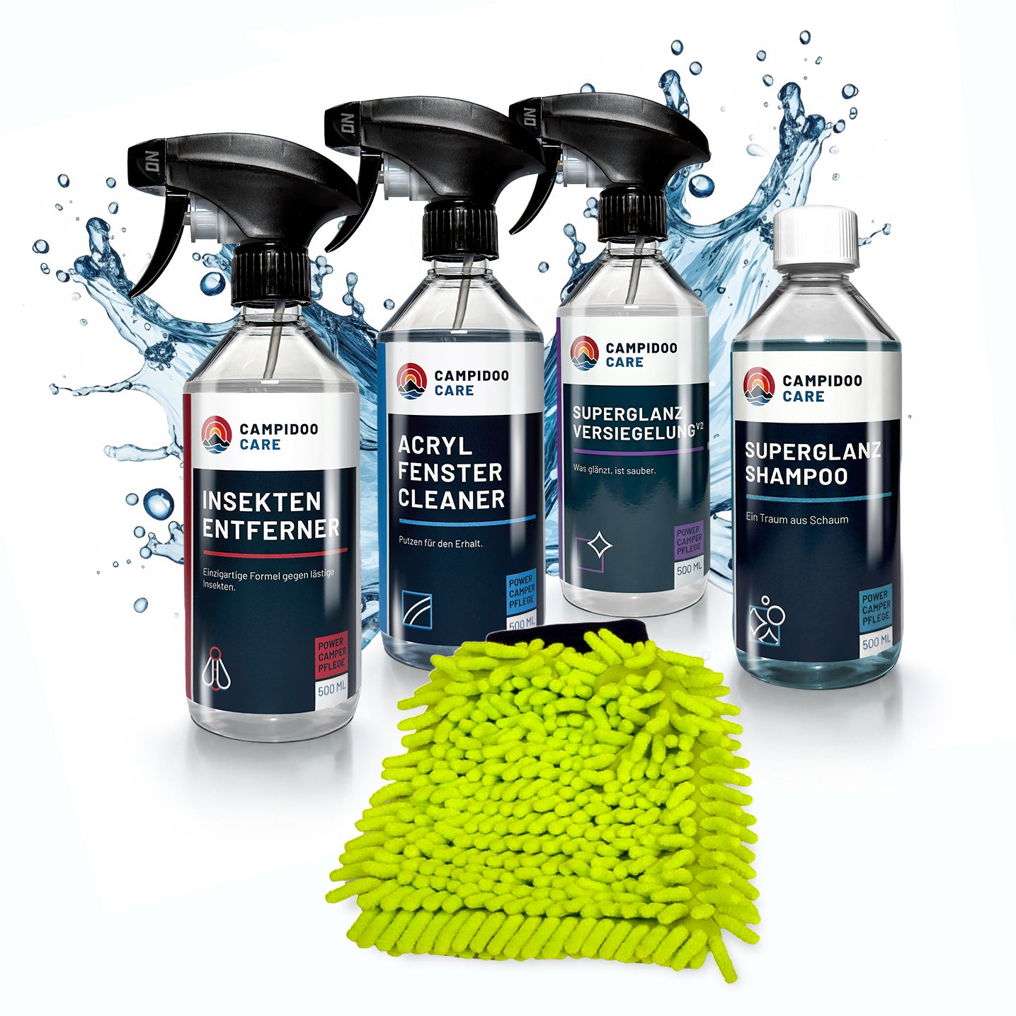 SPAR-SET: 5-teiliges Aussenpflege Glanz & Schutz Paket (500ml Flaschen)