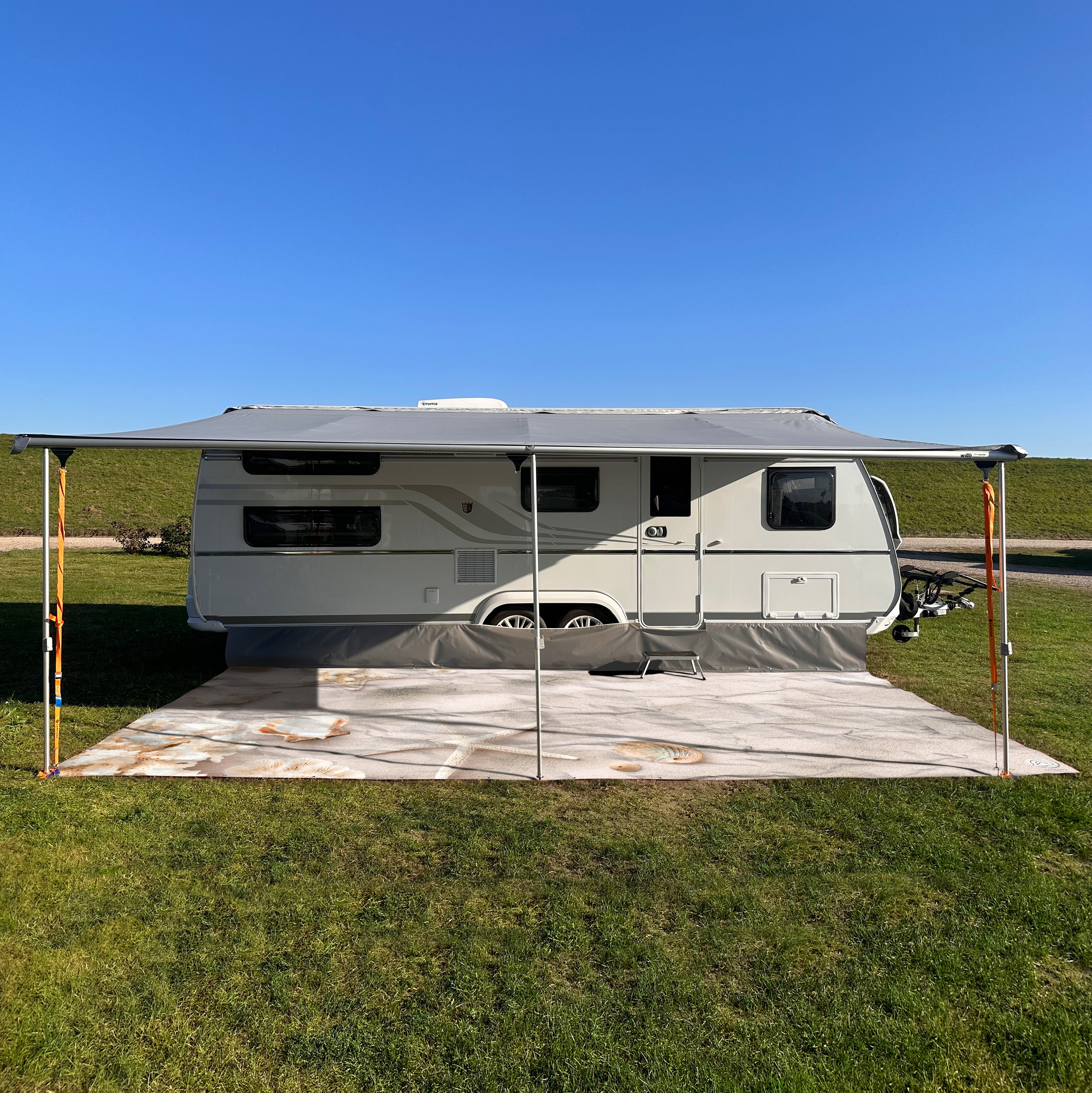 PREMIUM Vorzeltteppich mit abnehmbarer Windschürze - "Beach"