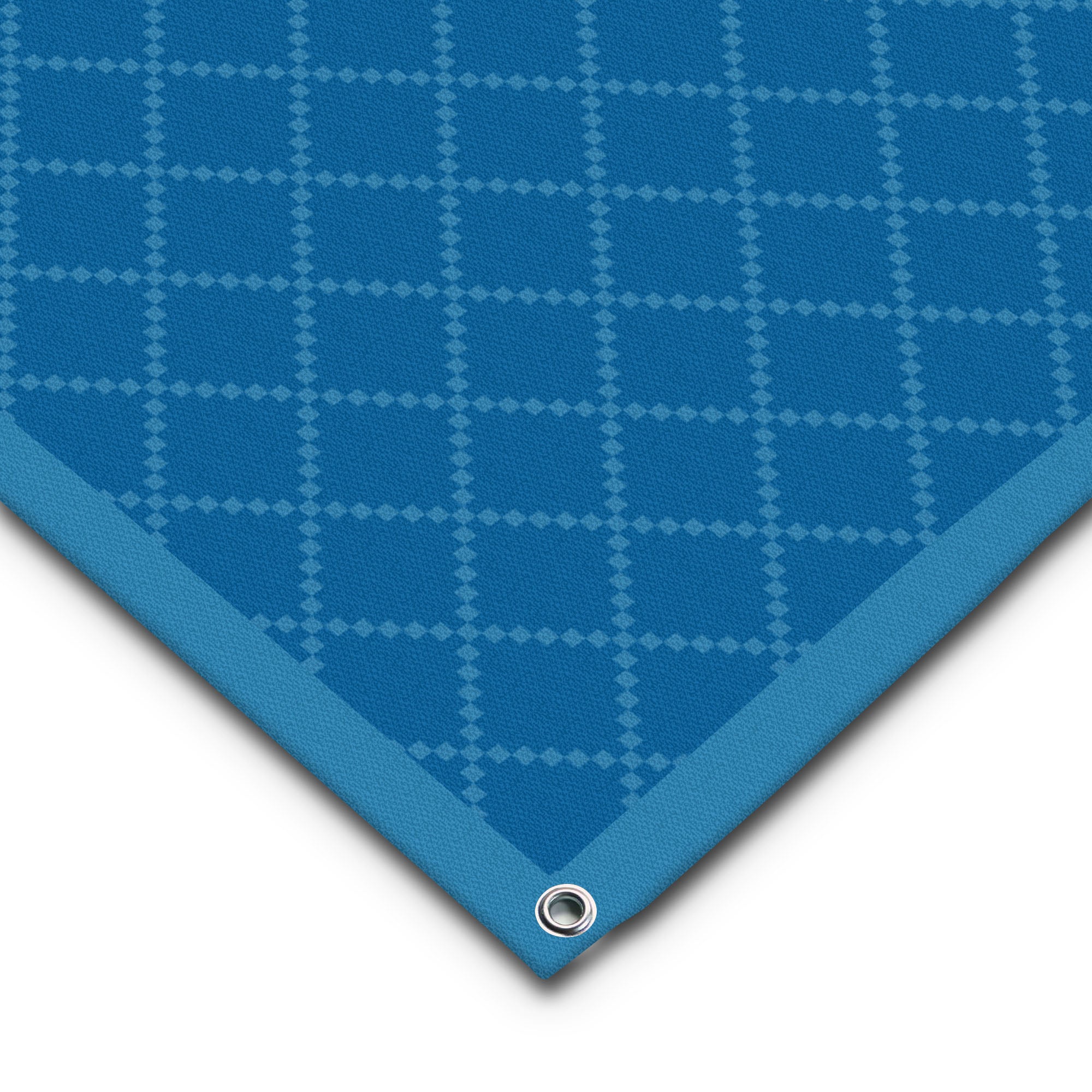 Einteiliger PVC Vorzeltteppich - "Karo Blau"