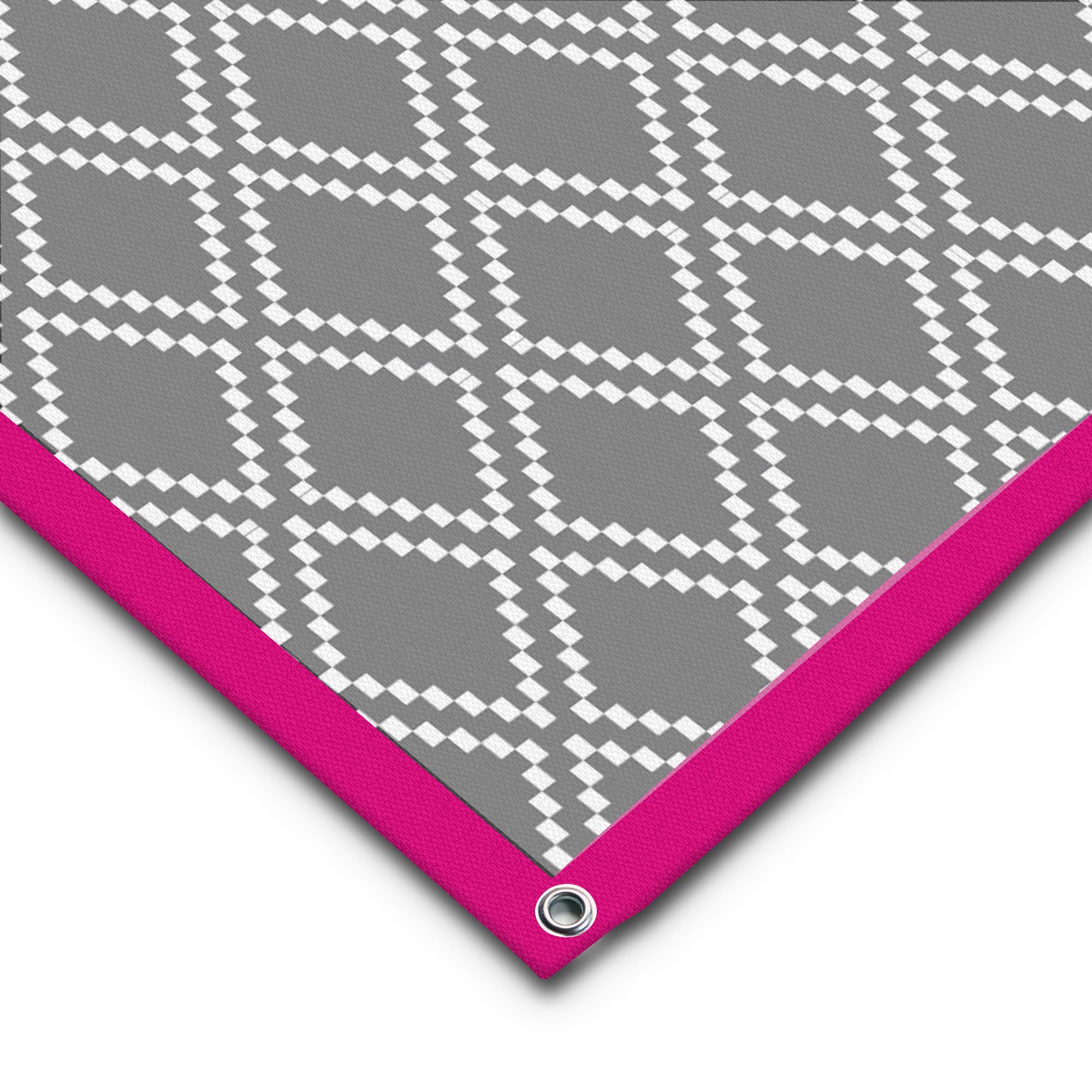 PREMIUM Vorzeltteppich für WIGO Rolli Plus - "Scandic mit Pink"