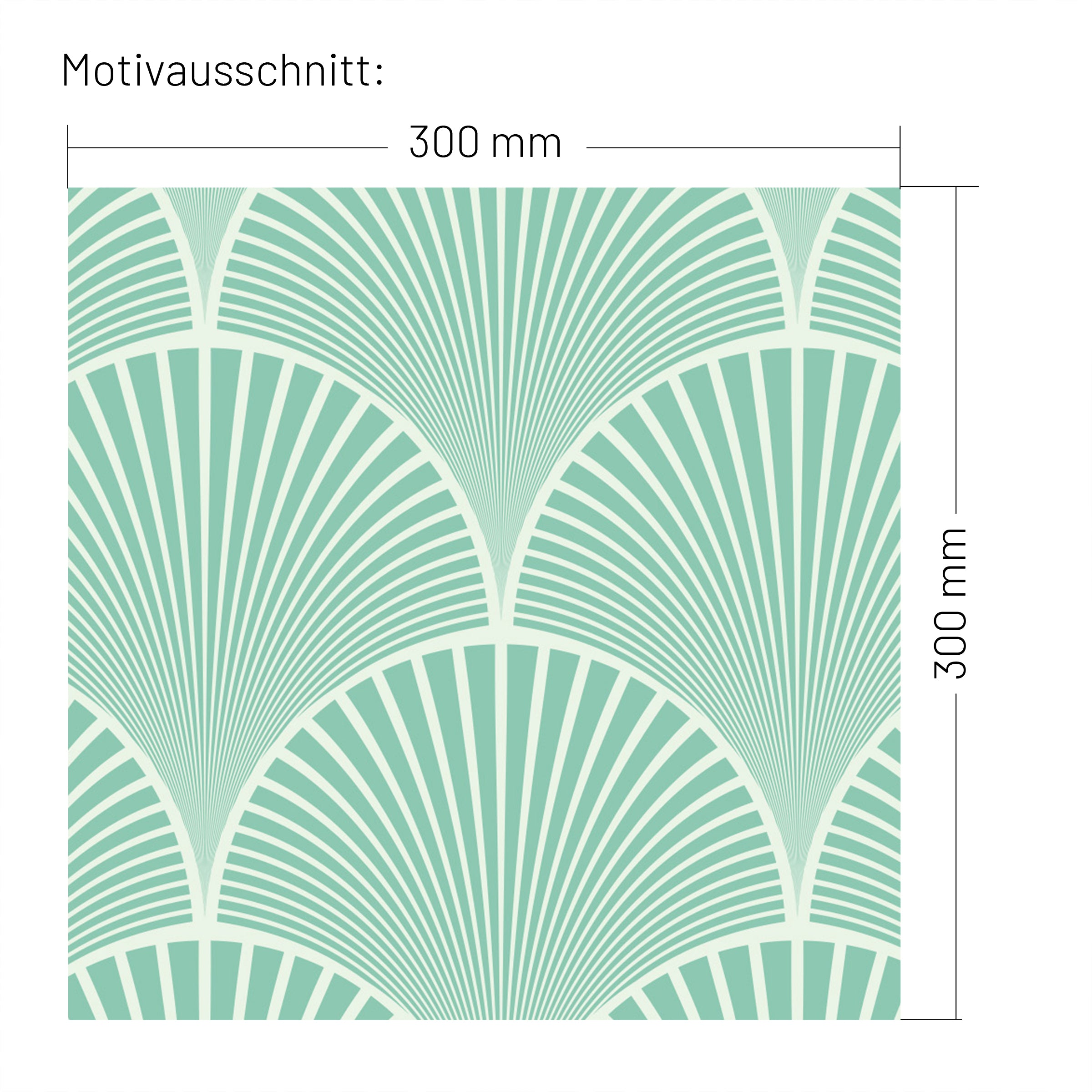 XXL Wand Dekorfolie "grüne Muschel"