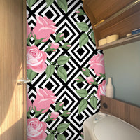 XXL Wand Dekorfolie "Rosen auf Raute"