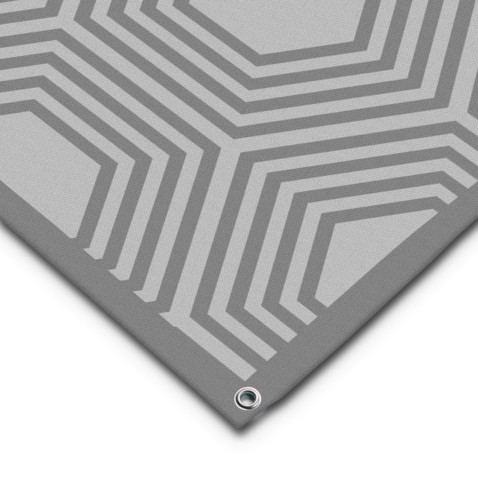 One-piece PVC awning carpet - "patterned white"