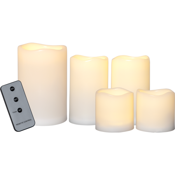 LED-Stumpenkerzen Set Paul 5-teilig