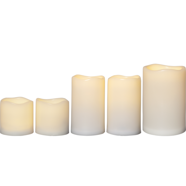 LED-Stumpenkerzen Set Paul 5-teilig