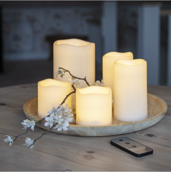 LED-Stumpenkerzen Set Paul 5-teilig