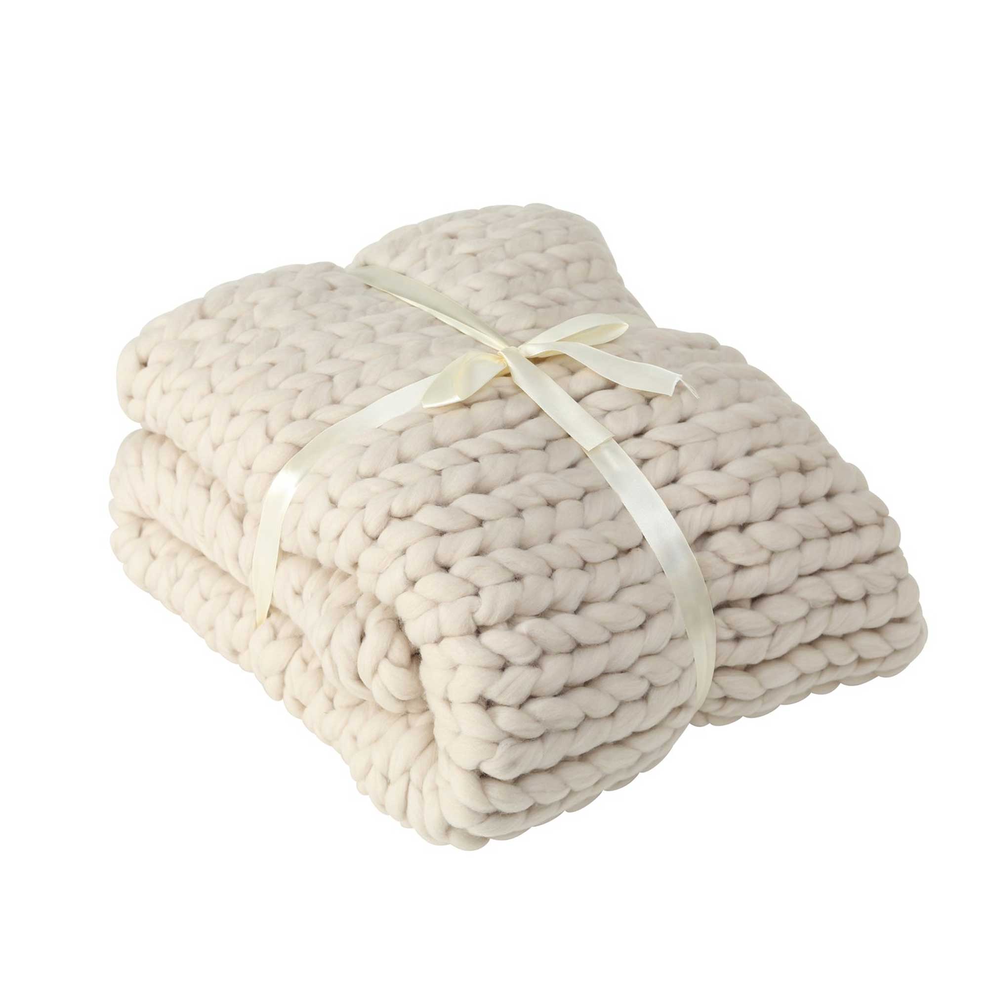 Chunky knit blanket