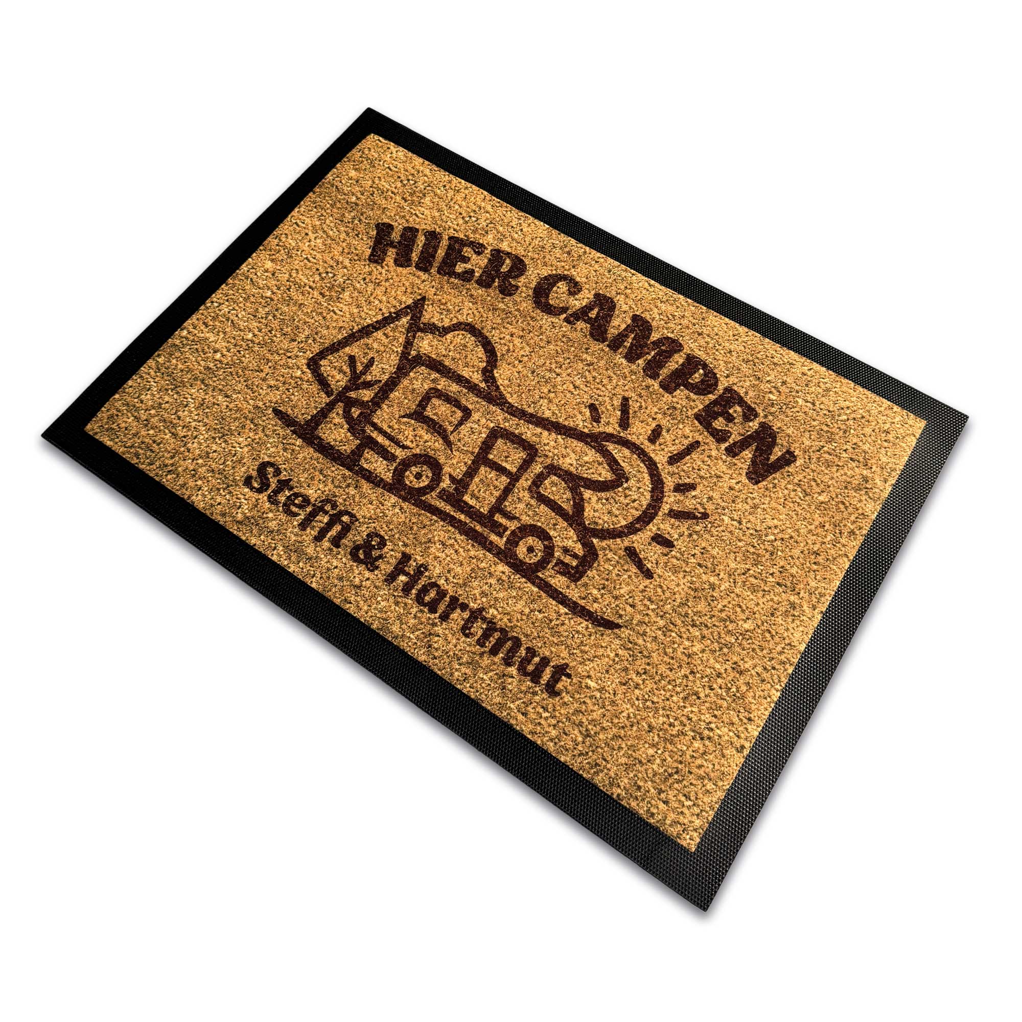 Camping Fussmatte "Hier campen... - WoMo