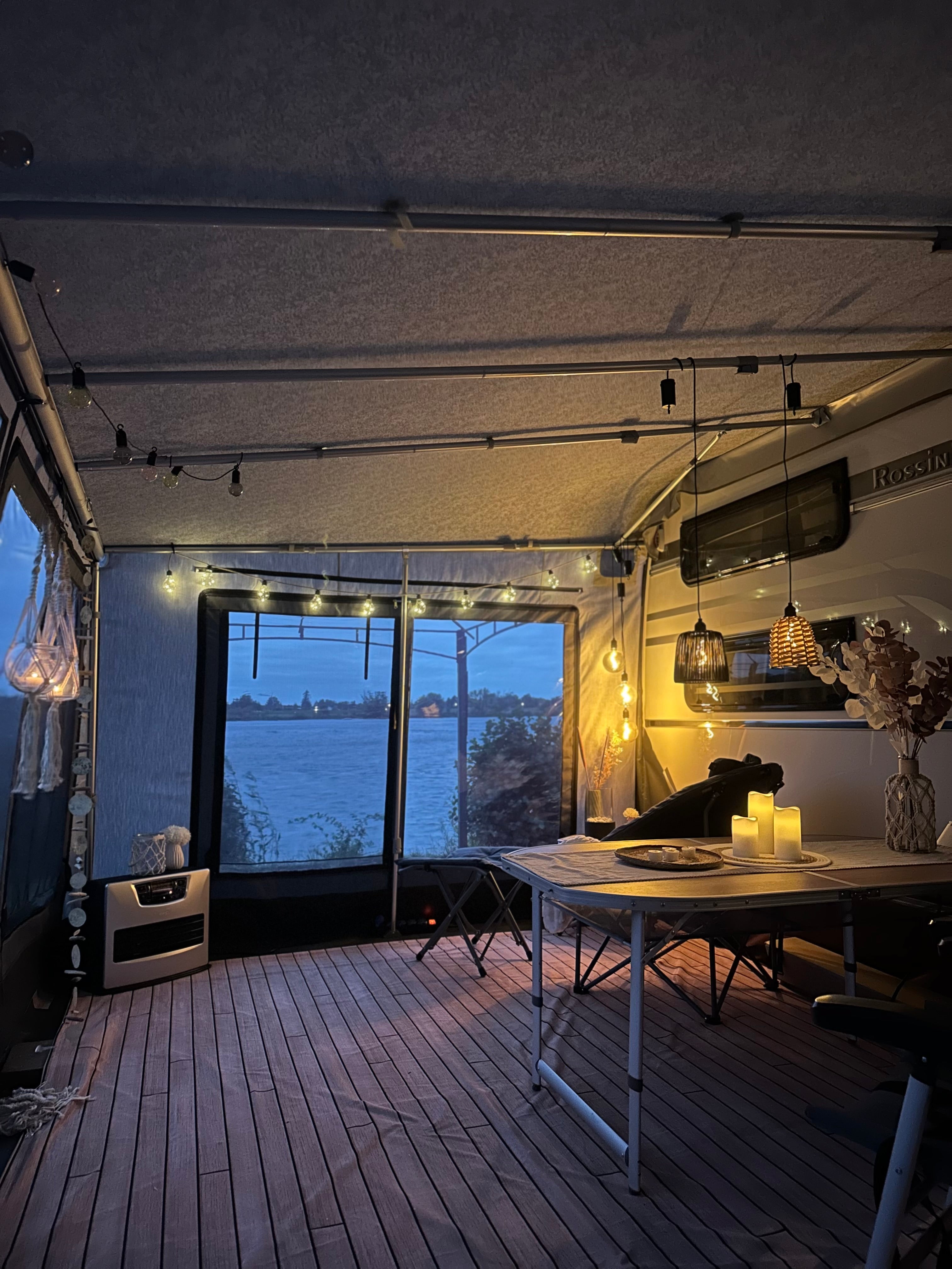 Camping awning hanging lamp with LED “TWINE”