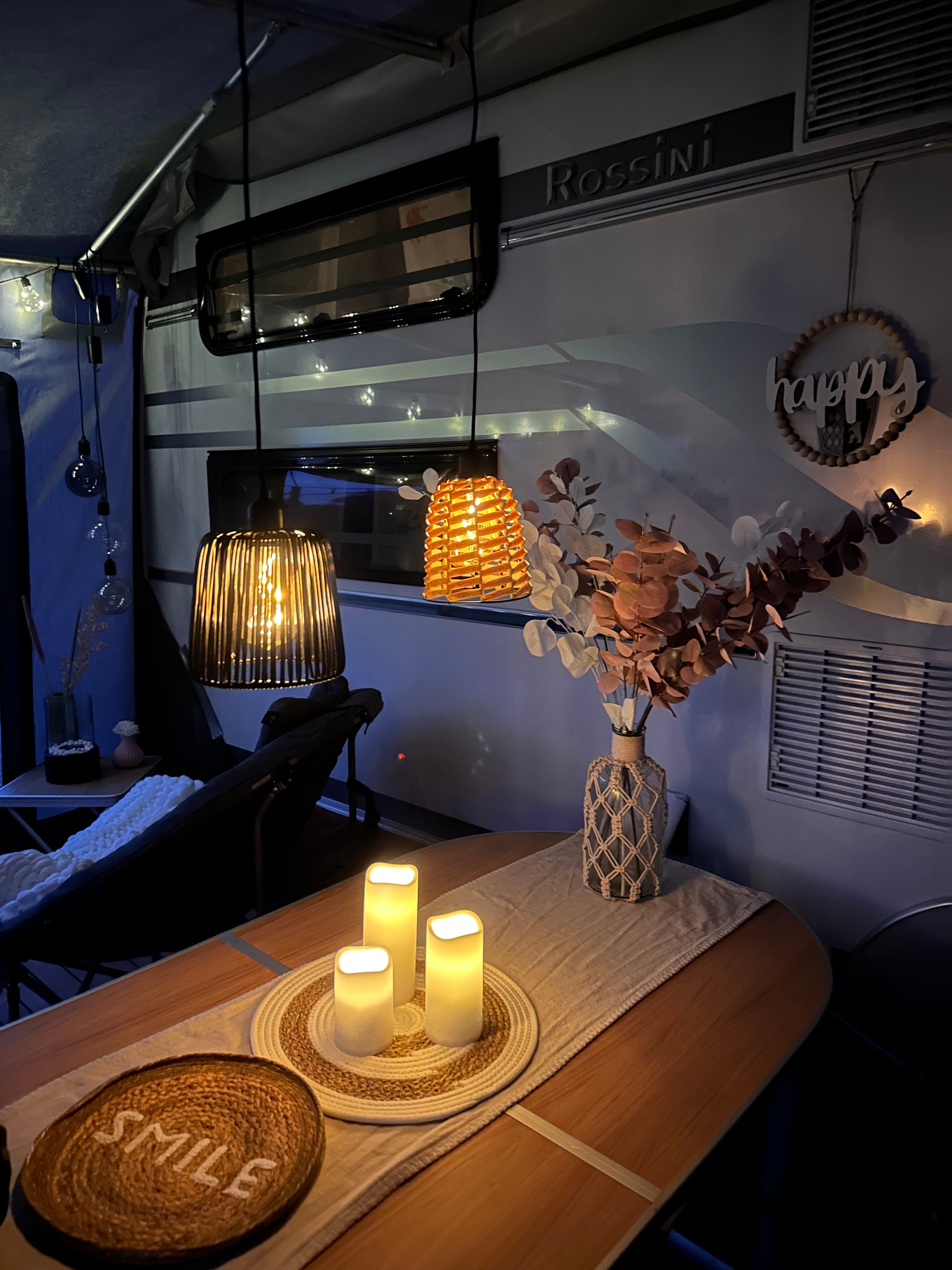 Camping awning hanging lamp with LED “TWINE”