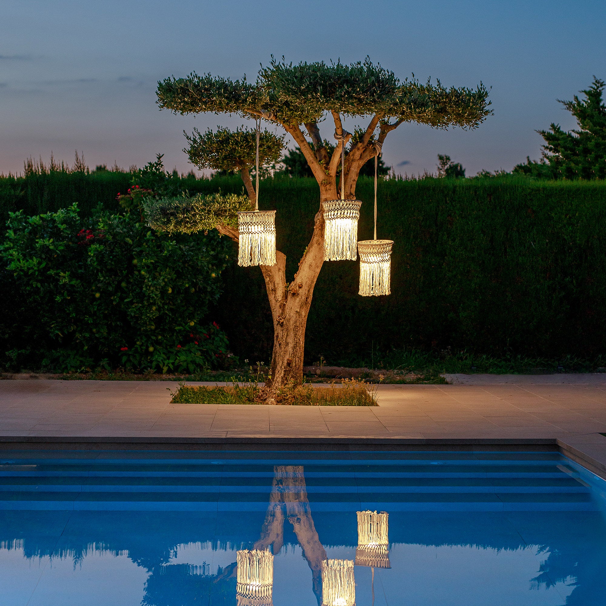 Boho Hängelampe mit LED Makri