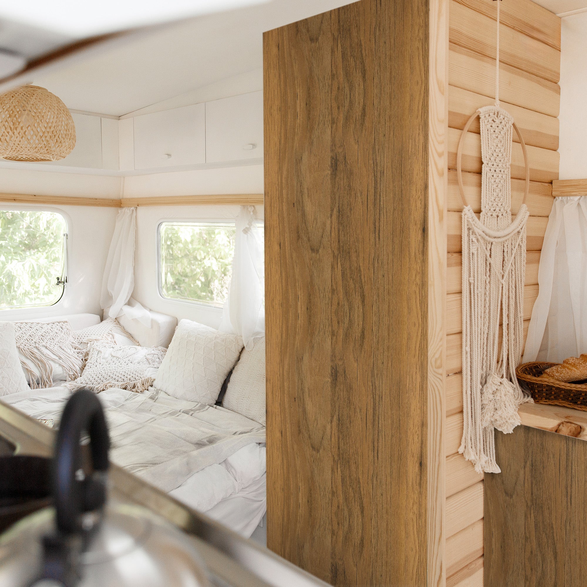 3D Holz-Dekor Möbelfolie Aged Walnut
