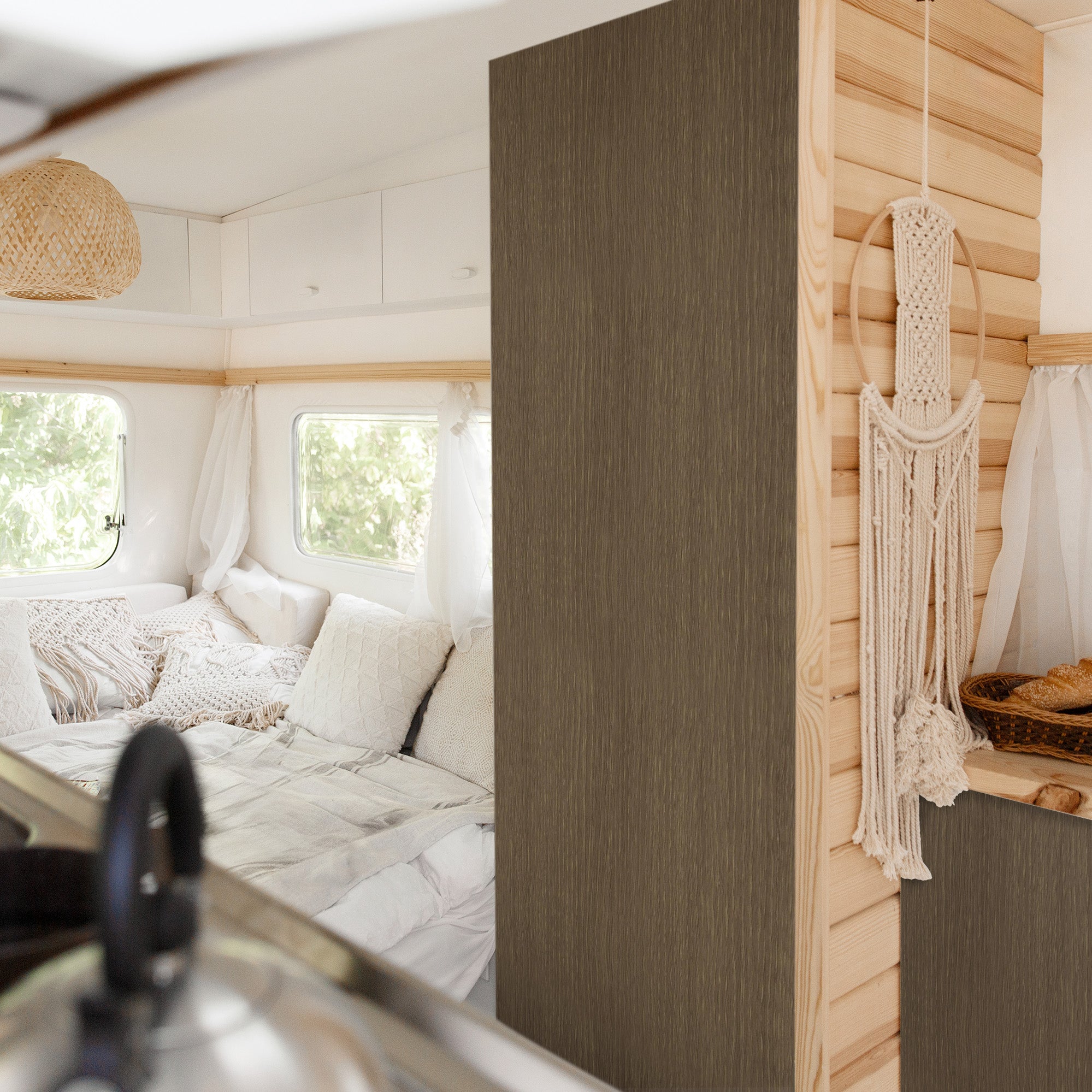 3D Holz-Dekor Möbelfolie Cream Brown