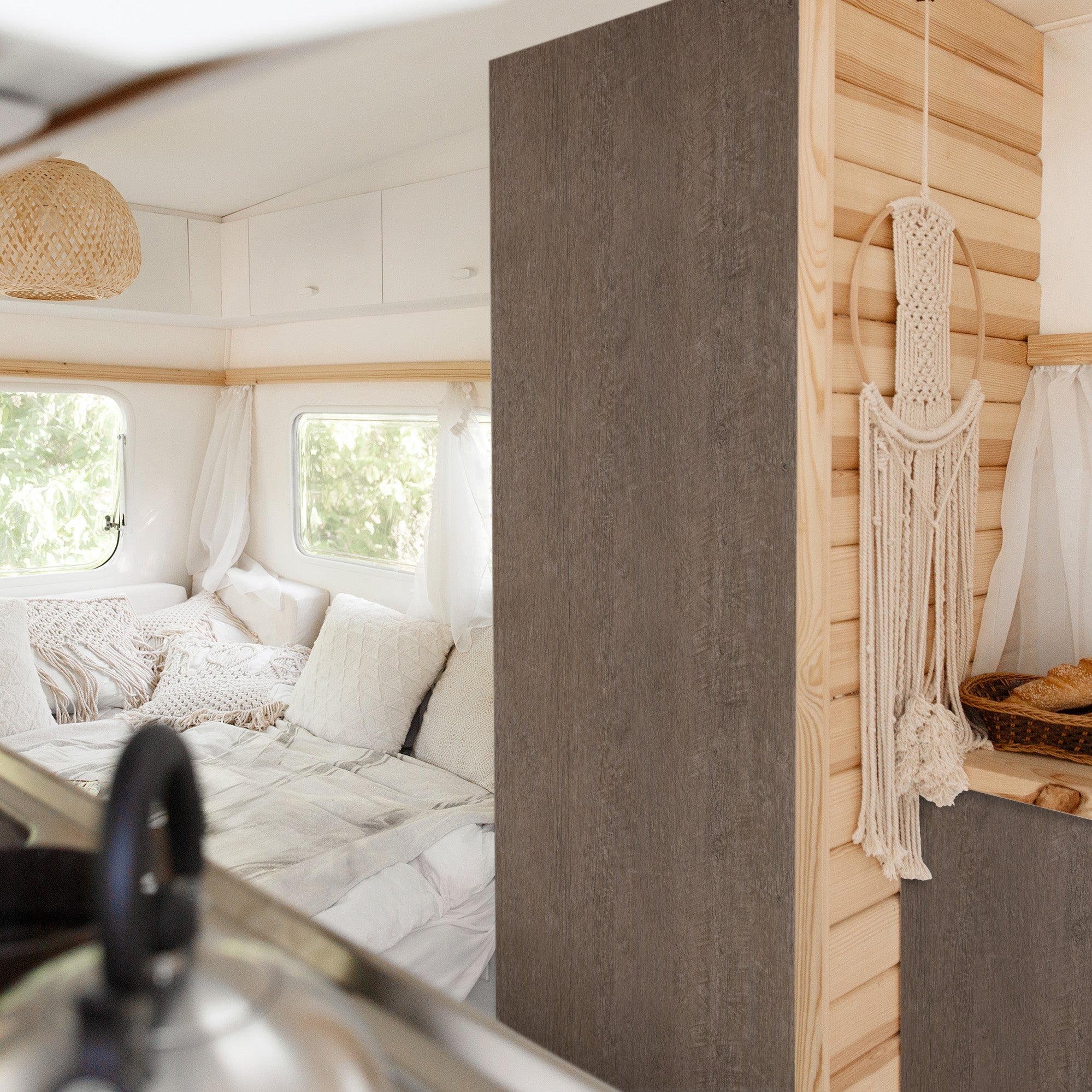 3D Holz-Dekor Möbelfolie Grey Line Oak