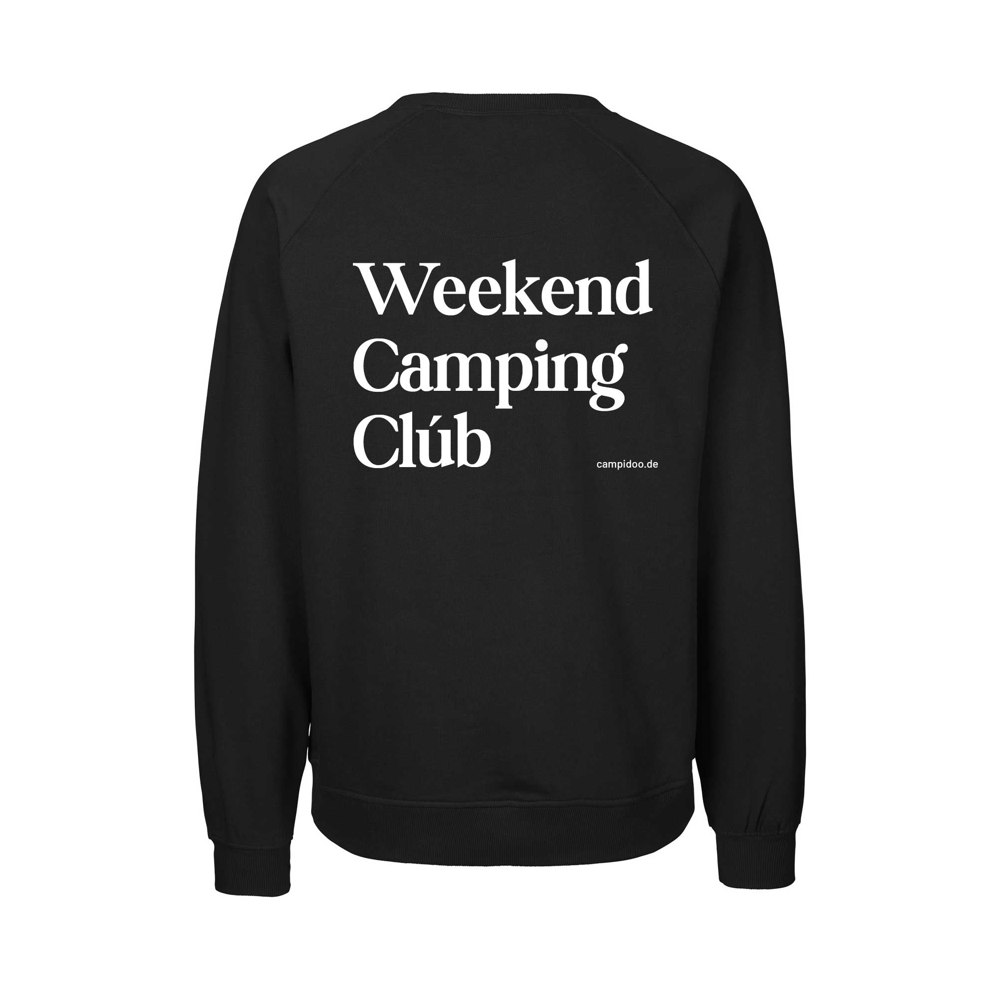 Oversized Sweatshirt SCHWARZ "Weekend Camping Club"