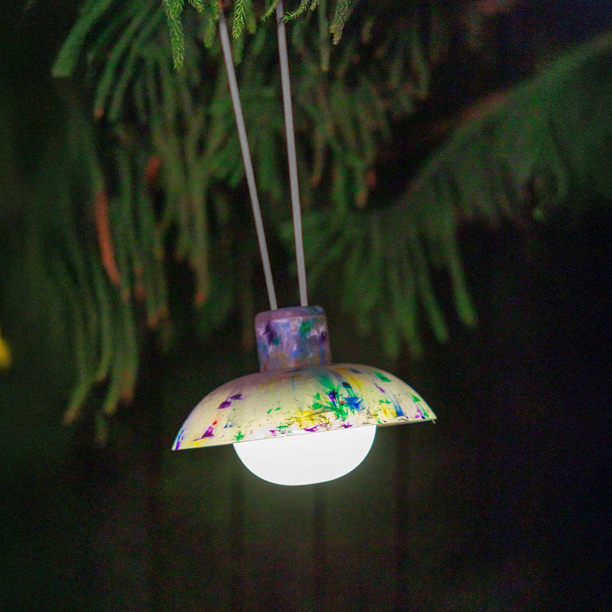 Kabellose Pendelleuchte Syros in Recyceltem Multicolor