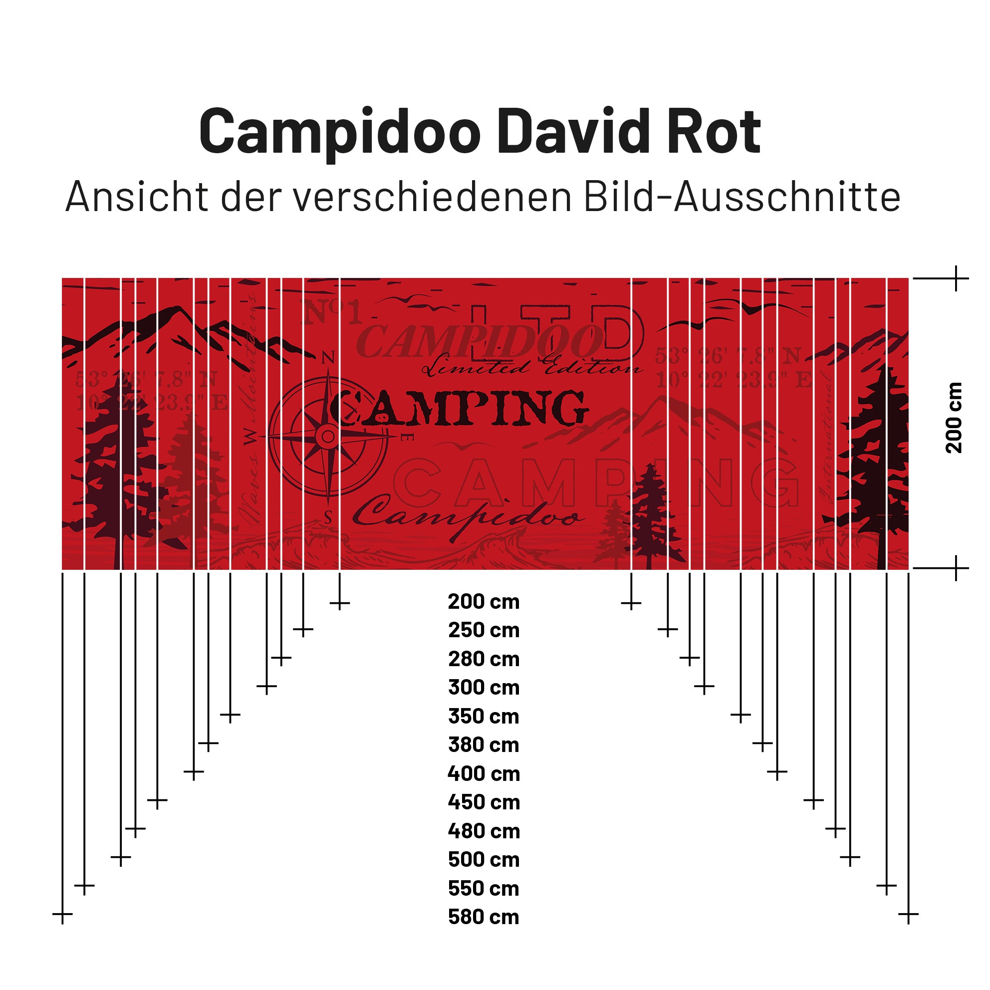 Sonnensegel CAMPIDOO SELECTED Rot