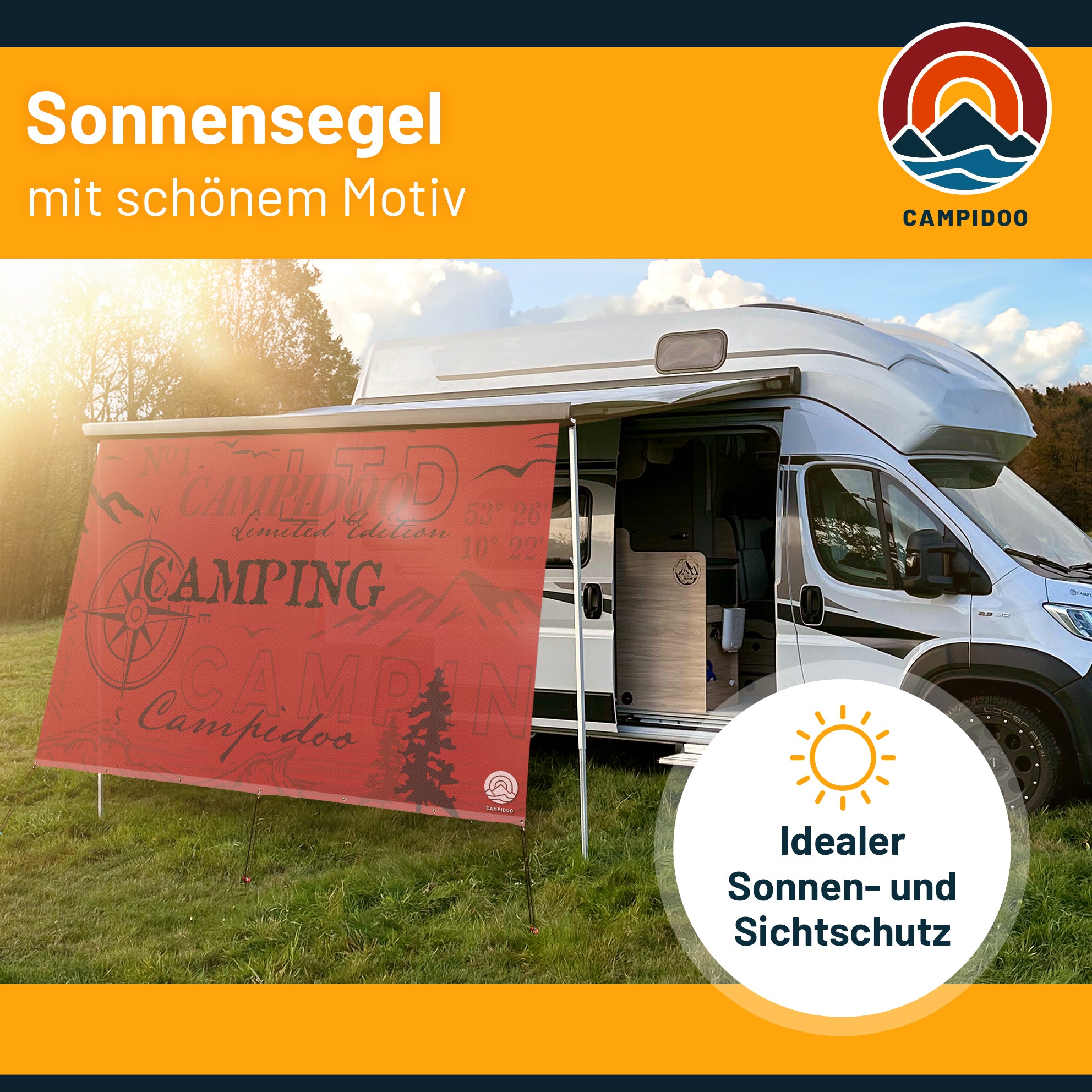 Sonnensegel CAMPIDOO SELECTED Rot